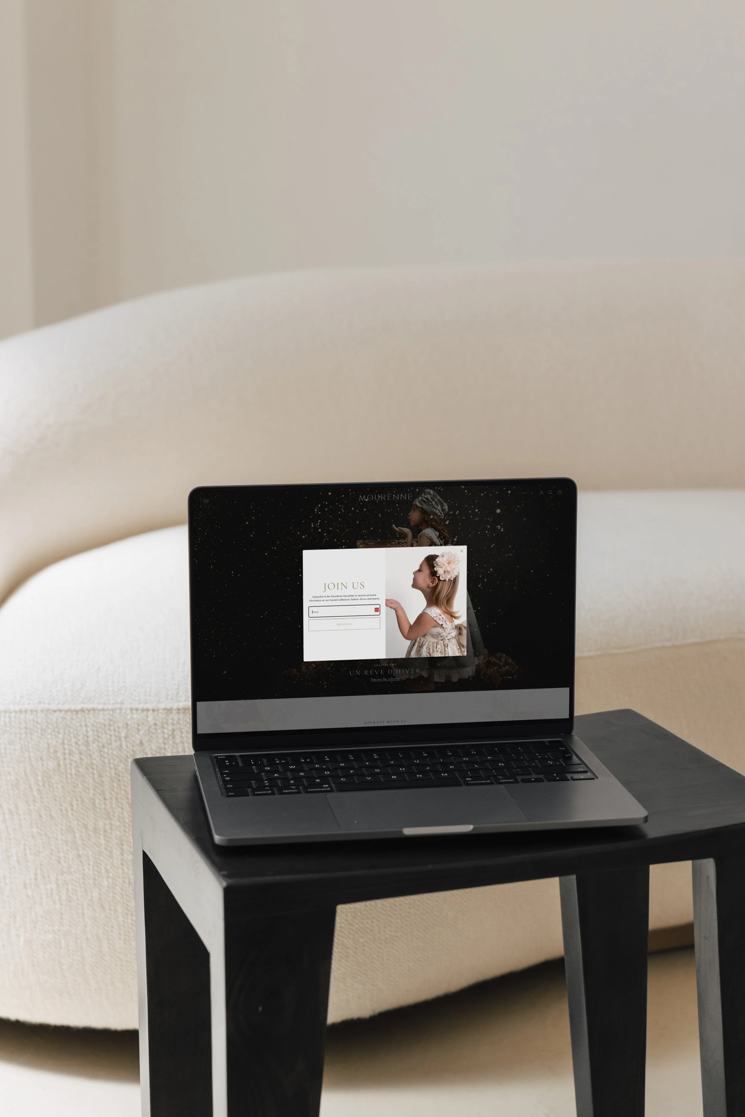 Mourenne modular Klaviyo email template for luxury childrenswear