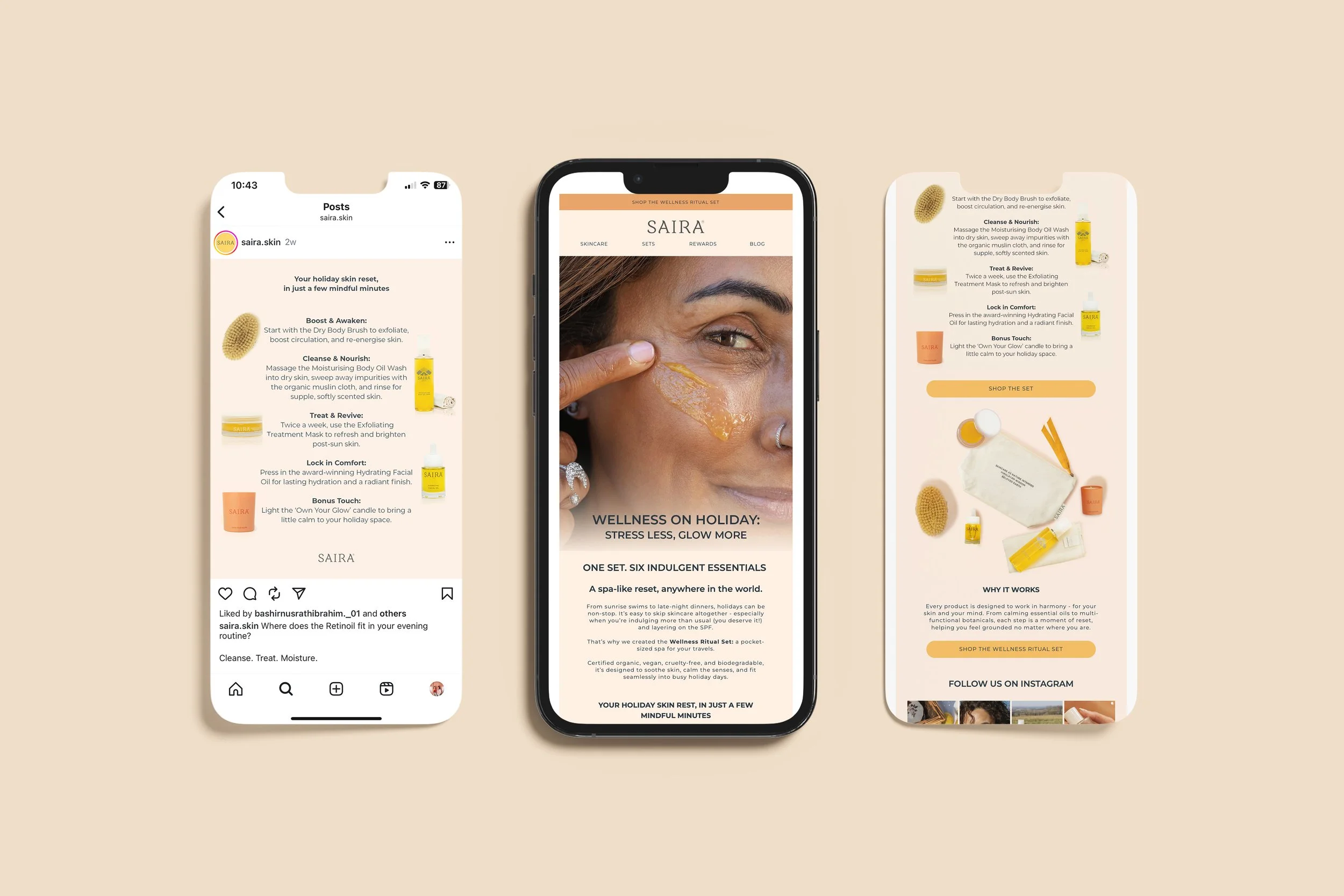 Saira Skin skincare infographic design