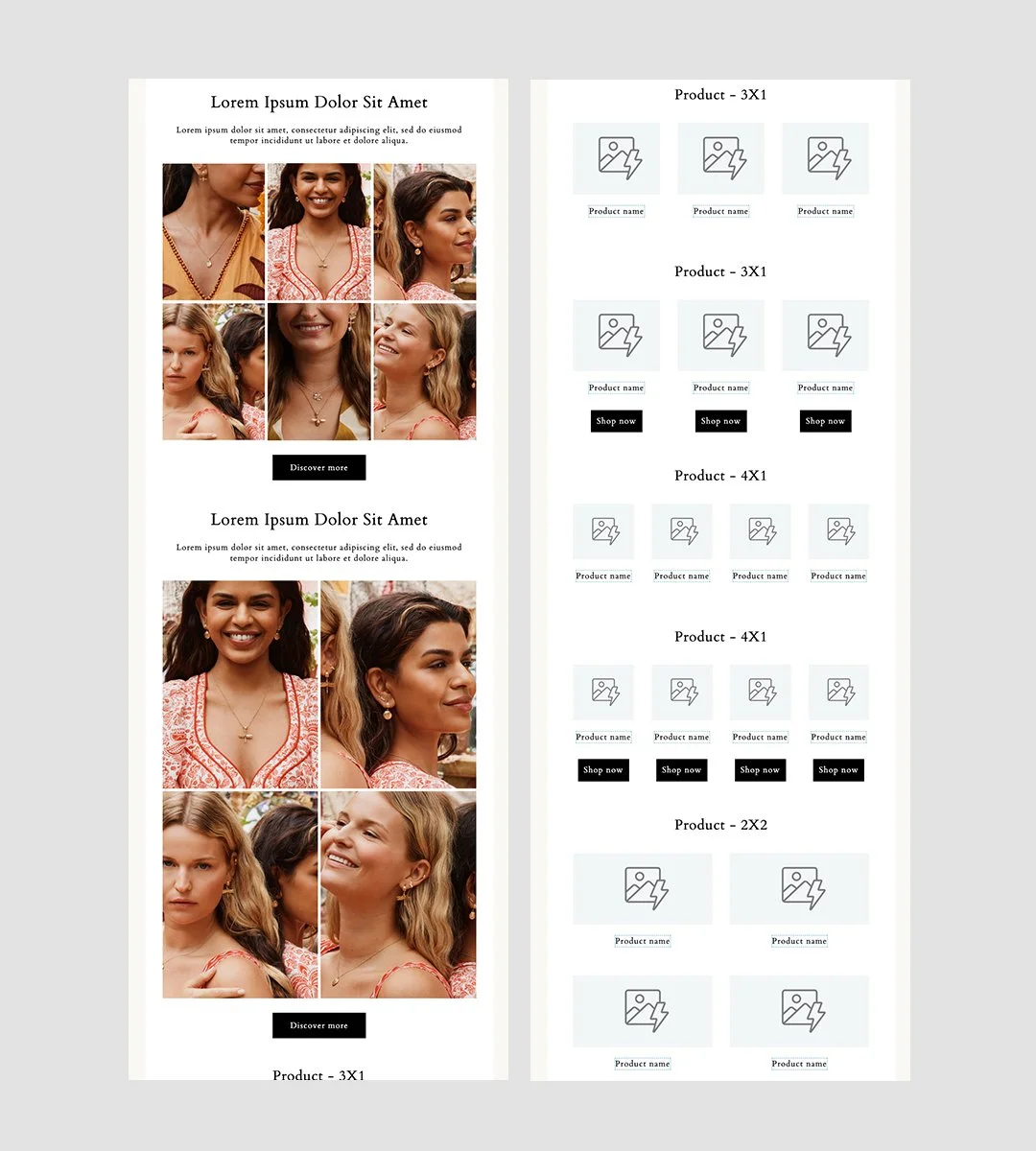 Alex Monroe jewellery Klaviyo email template