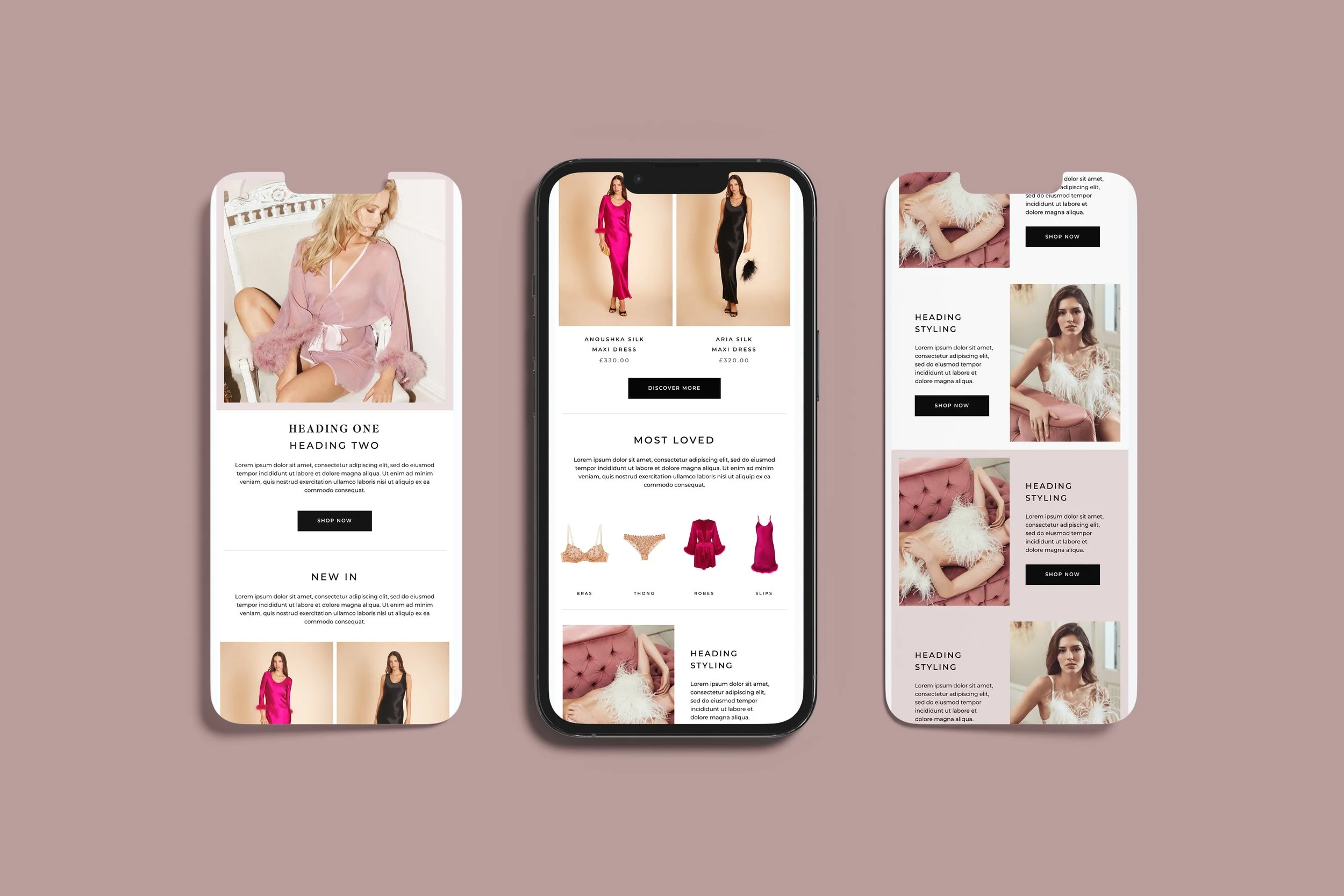 Responsive Gilda & Pearl Klaviyo email design on mobile