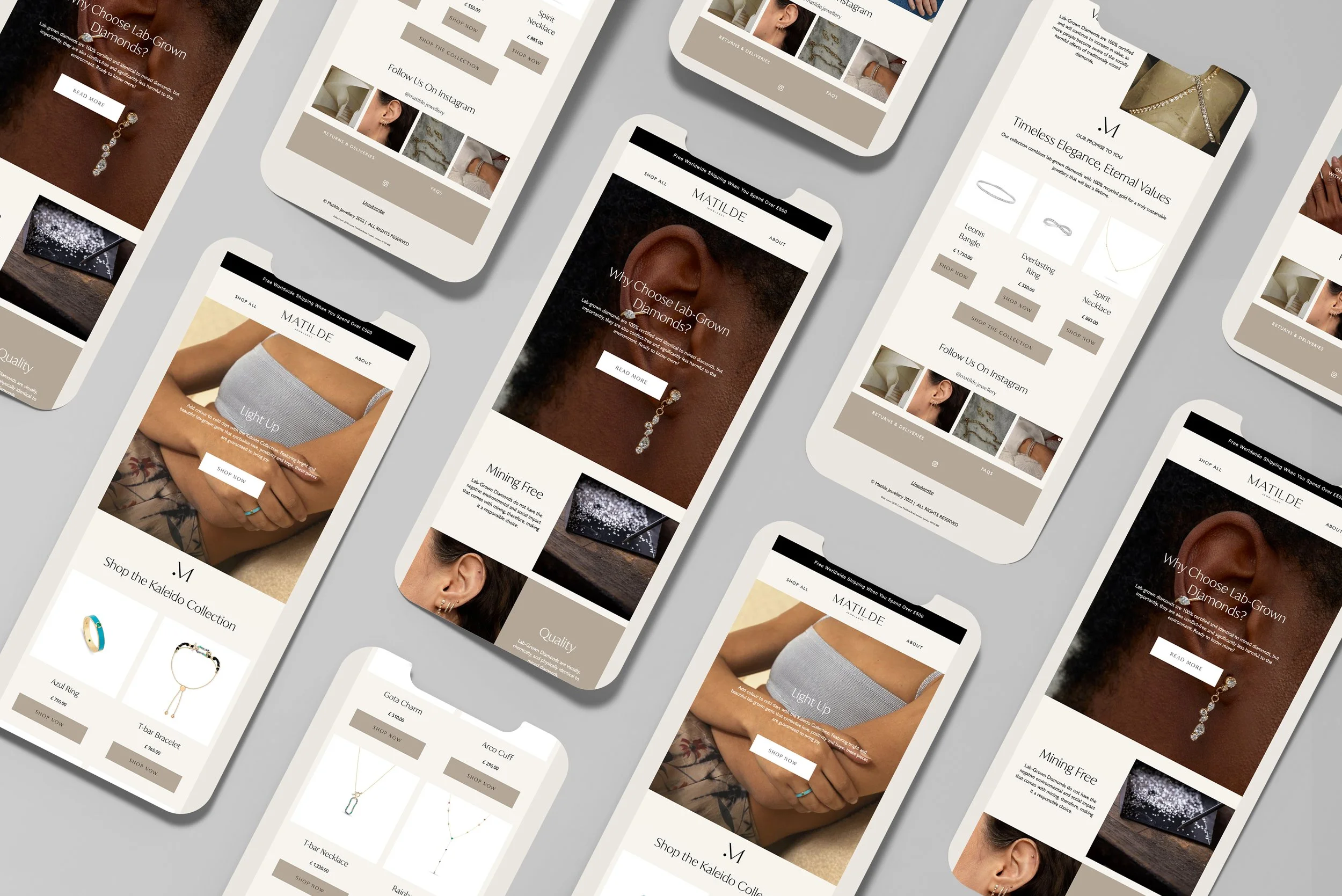 Matilde Jewellery Klaviyo Email Design - Monthly Retainer
