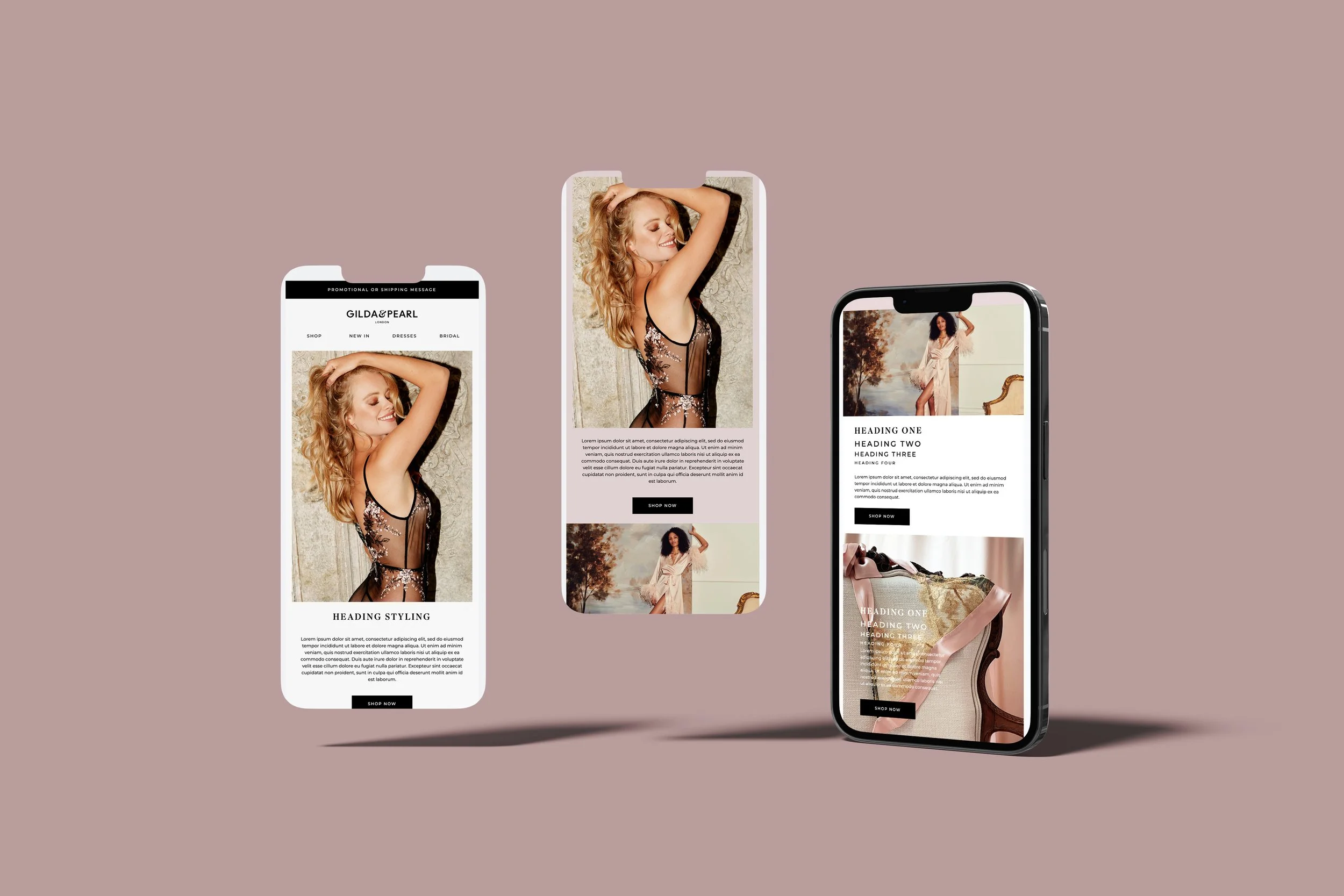 Gilda & Pearl modular Klaviyo email template designed by Soley Creative
