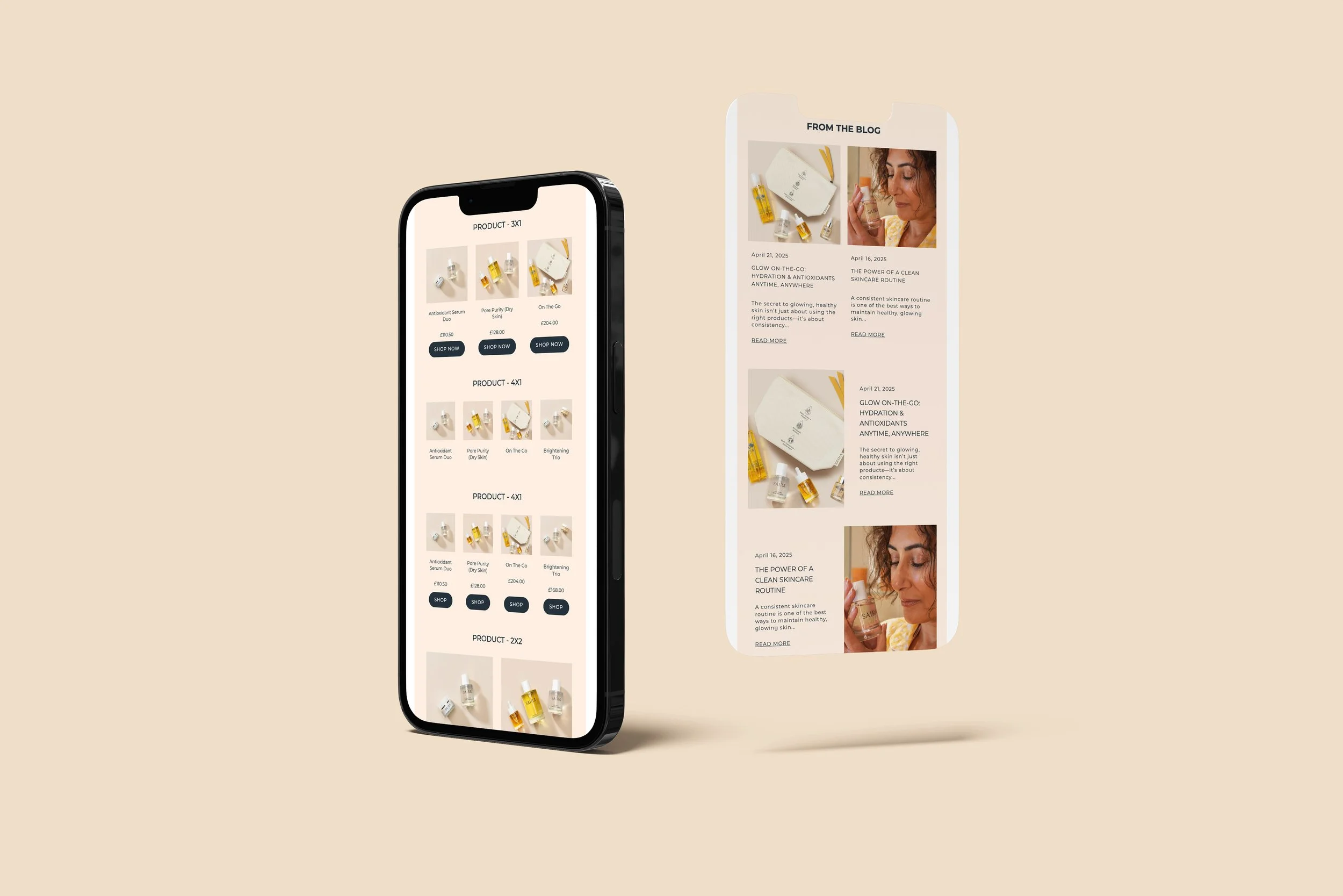 Saira Skin social media advertising creative by Soley Creative