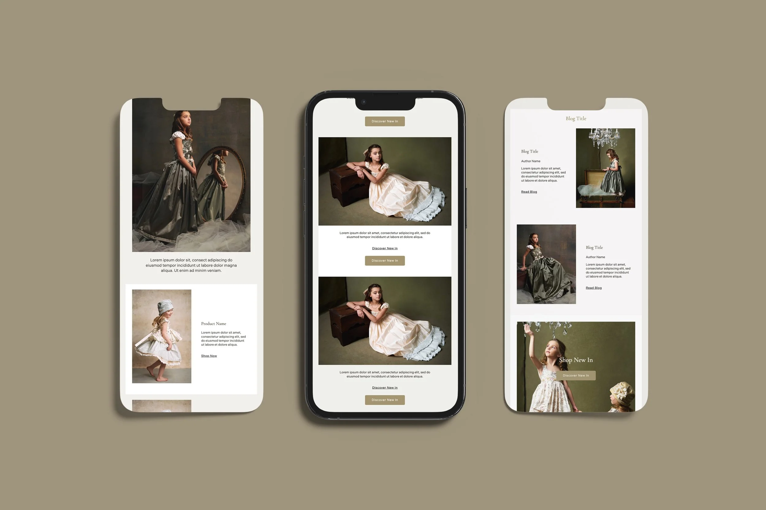 Mourenne Klaviyo master email template designed by Soley Creative