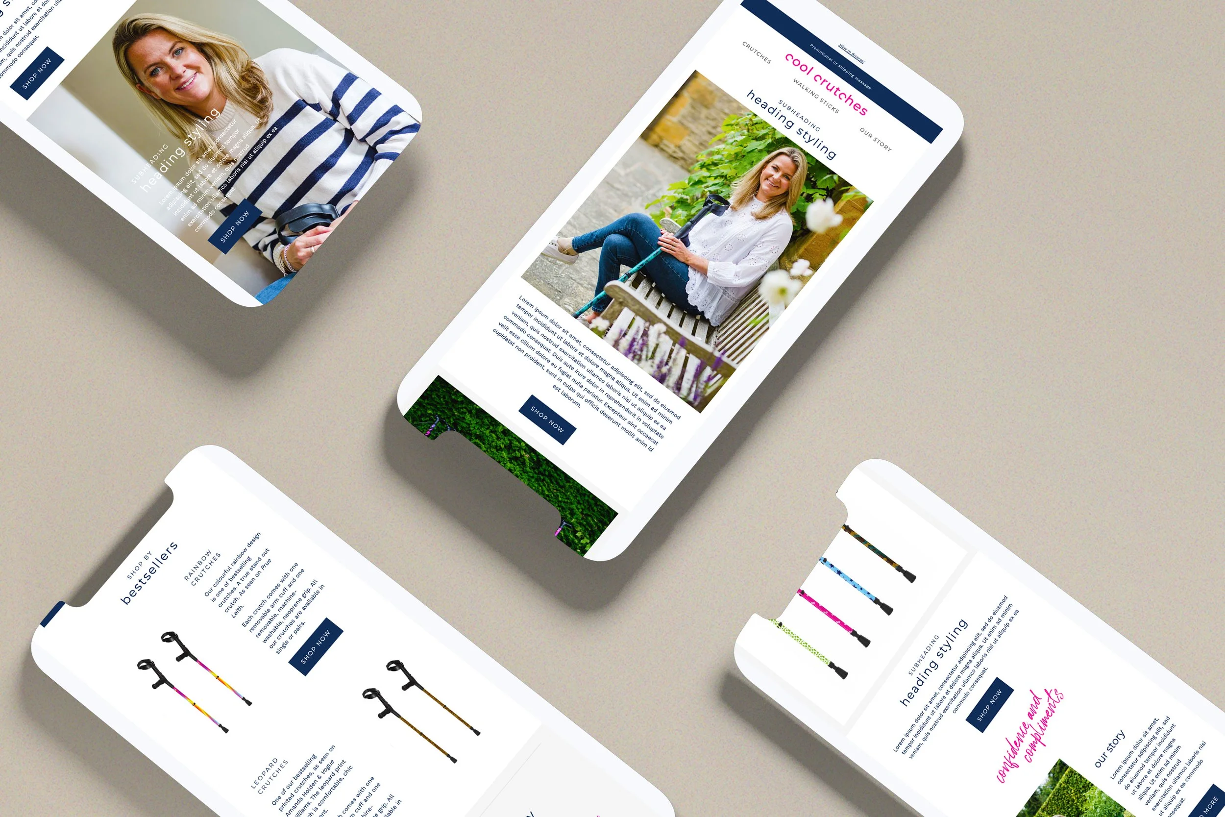 Cool Crutches Klaviyo Email Design - Monthly Retainer