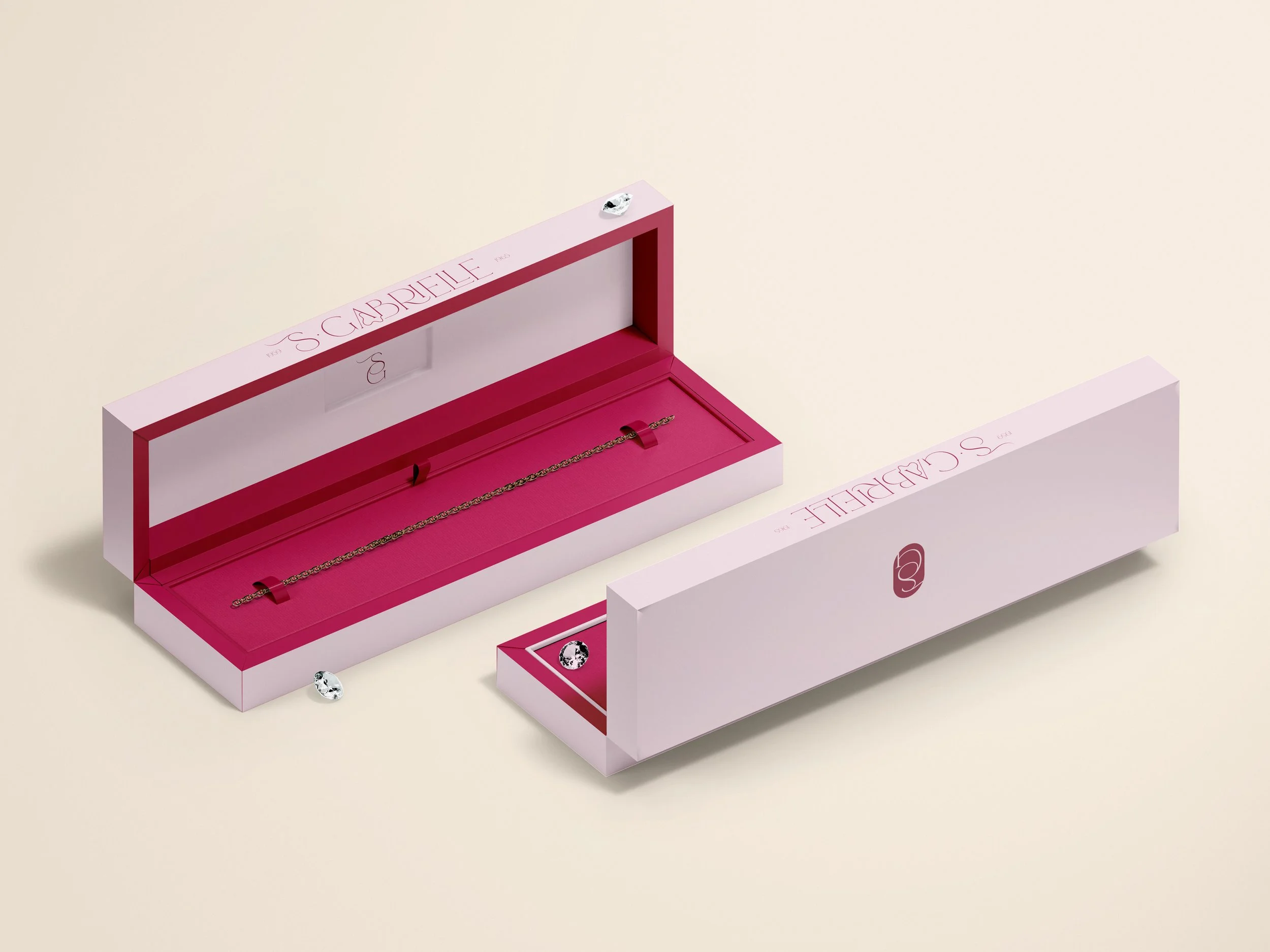 S.Gabrielle fine jewellery brand identity designed by Soley Creative