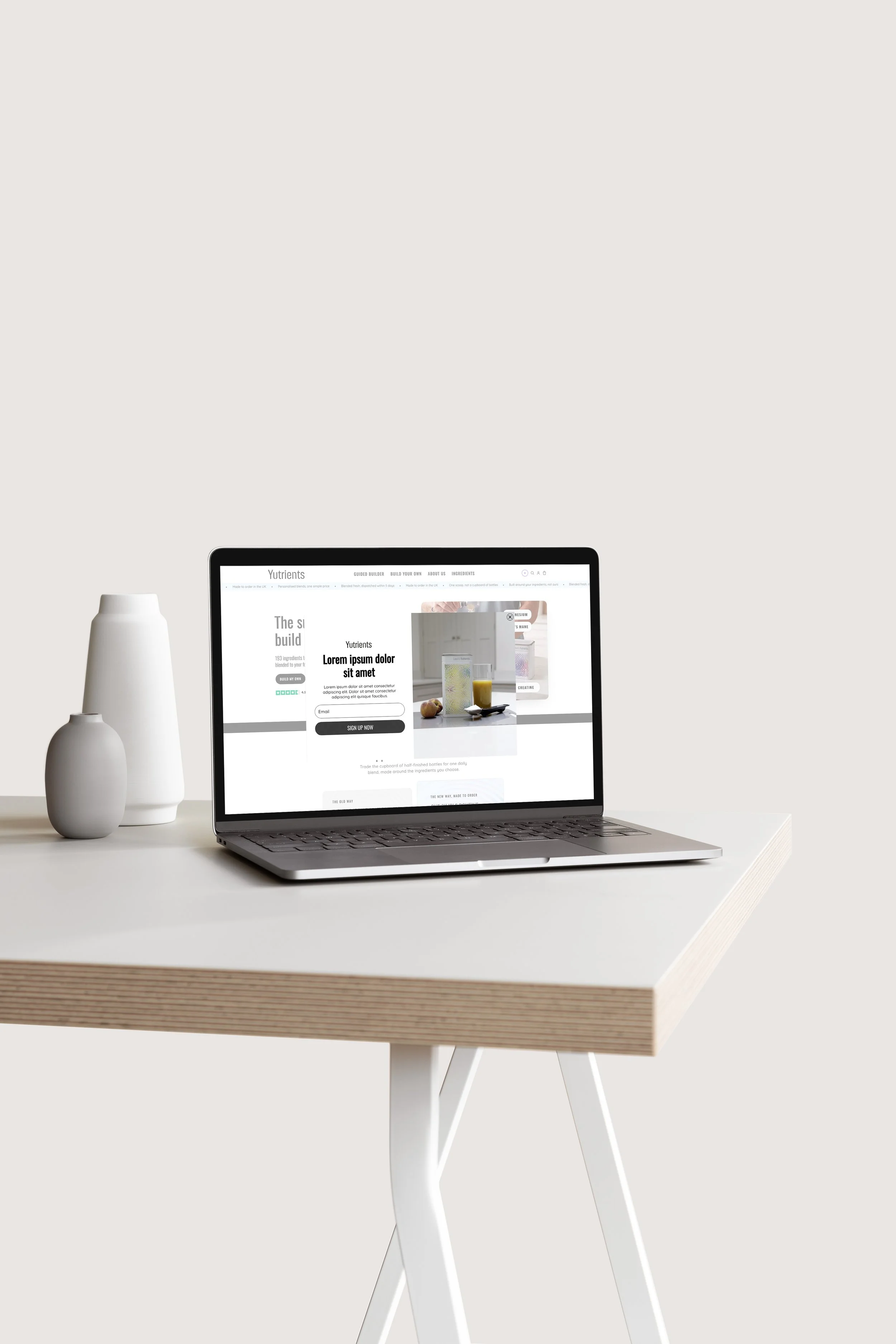 Klaviyo email template design for UK wellness brand Yutrients