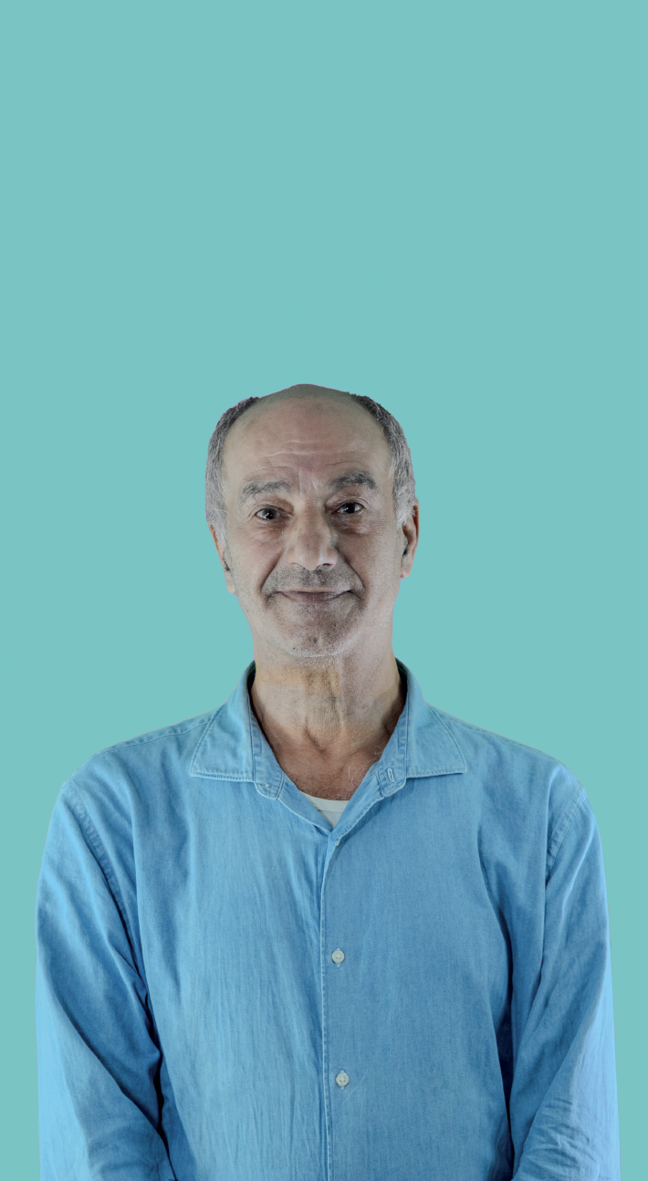 Portrait of Fateh Hamdan, originally from Tulkarm, for the Palermo Pavilion.