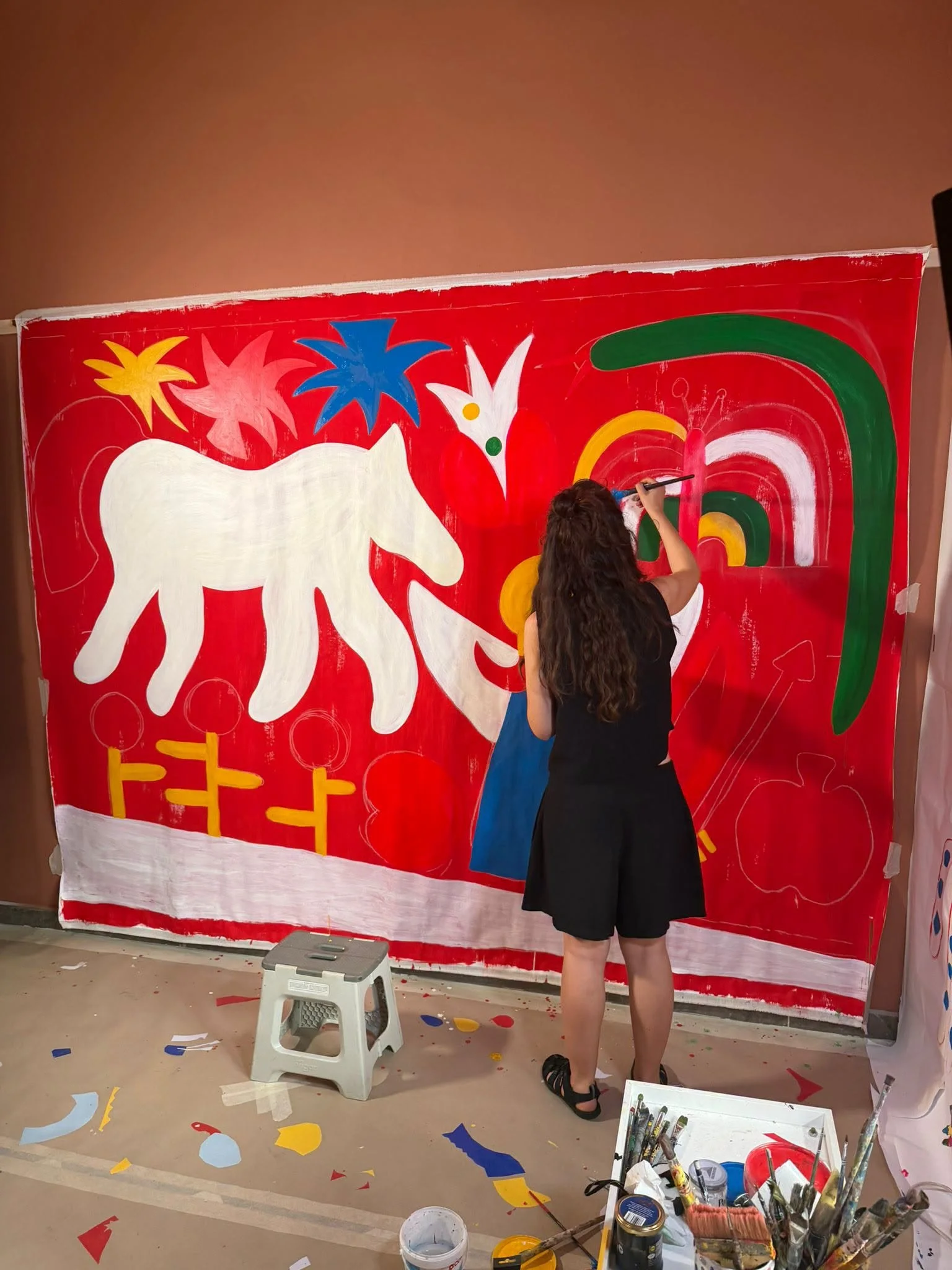 Artists taking part in the Camera Fibra residency programme at the Museum of the Cities of the World in Palermo.