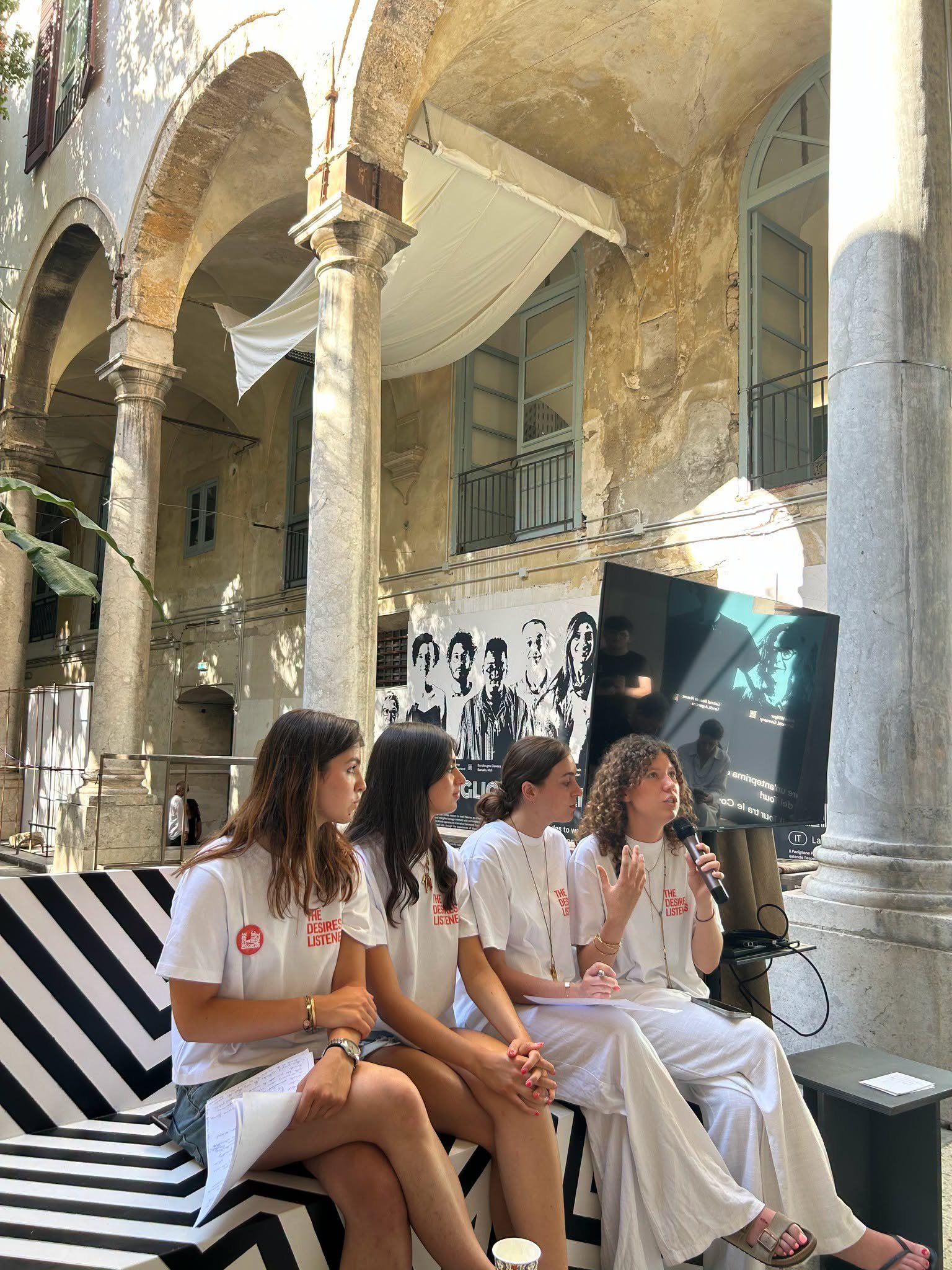 Sciences Po students collaborating at the Countless City Knowledge Center in Palermo.