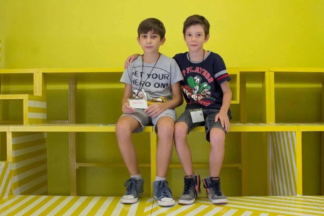 Two children from the SOU School of Architecture for Children in Favara.