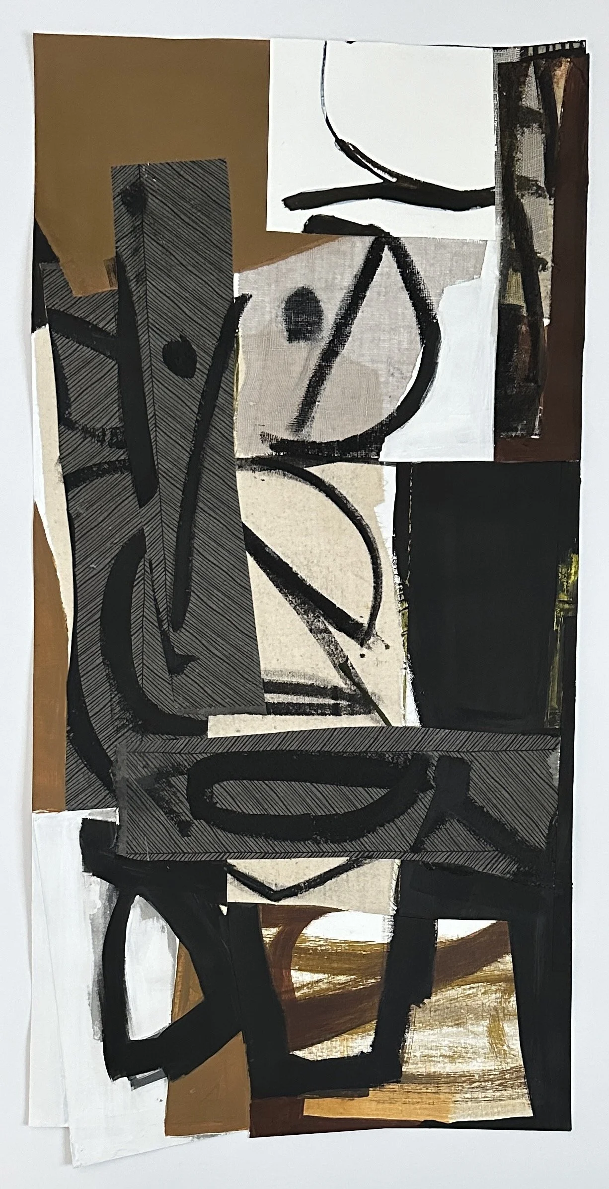 Patterns at Play | 30x15 | Mixed Media on Paper  | Next--Shown in Situ