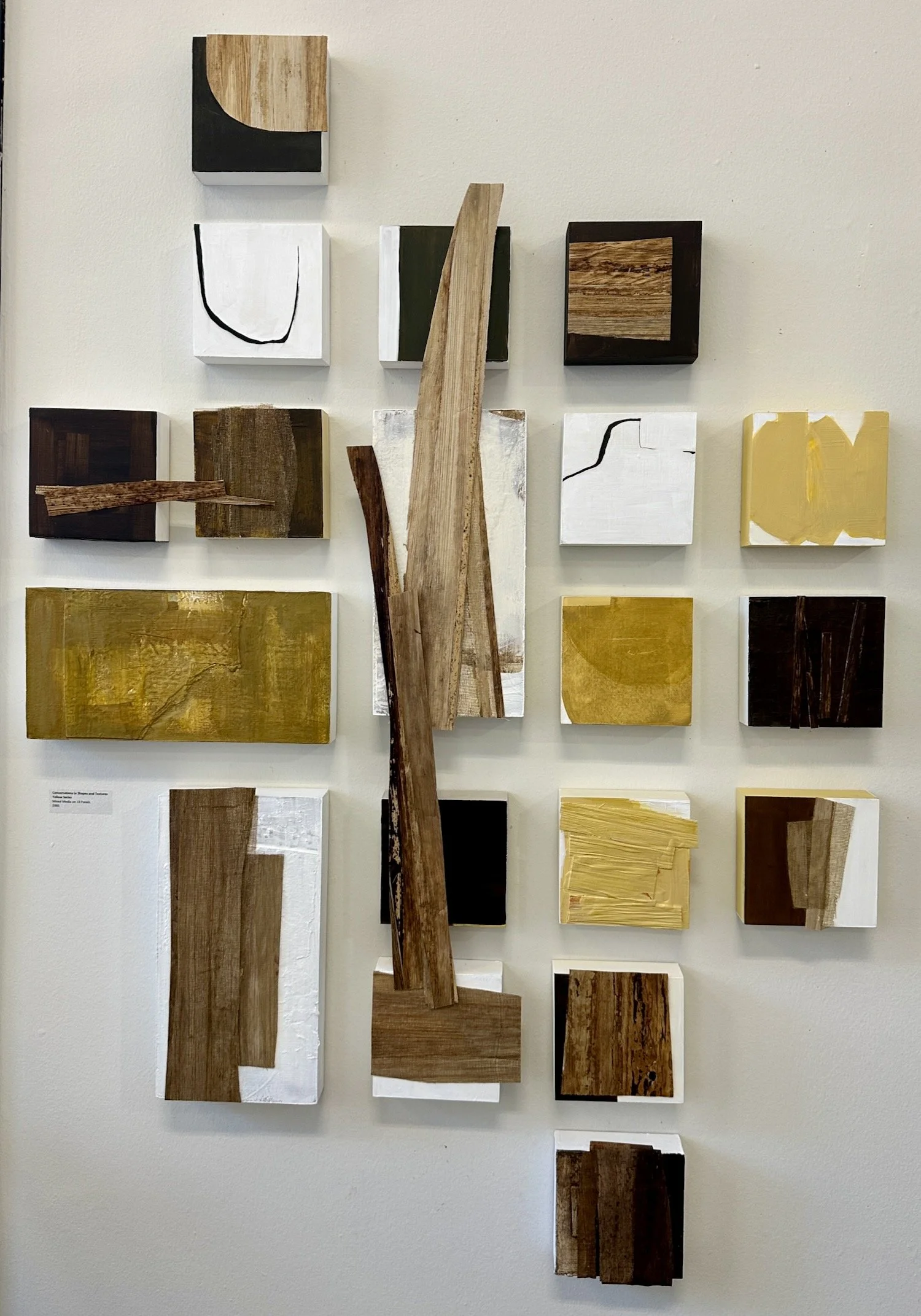 Conversations in Shapes and Textures (Yellow Series) | Mixed Media | Shown in Studio