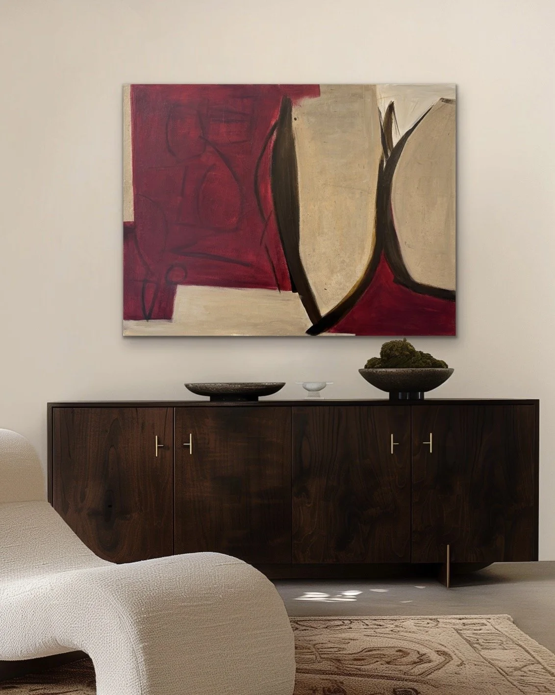 Vessels 3 Shown in Situ | 36x48 | Mixed Media on Canvas