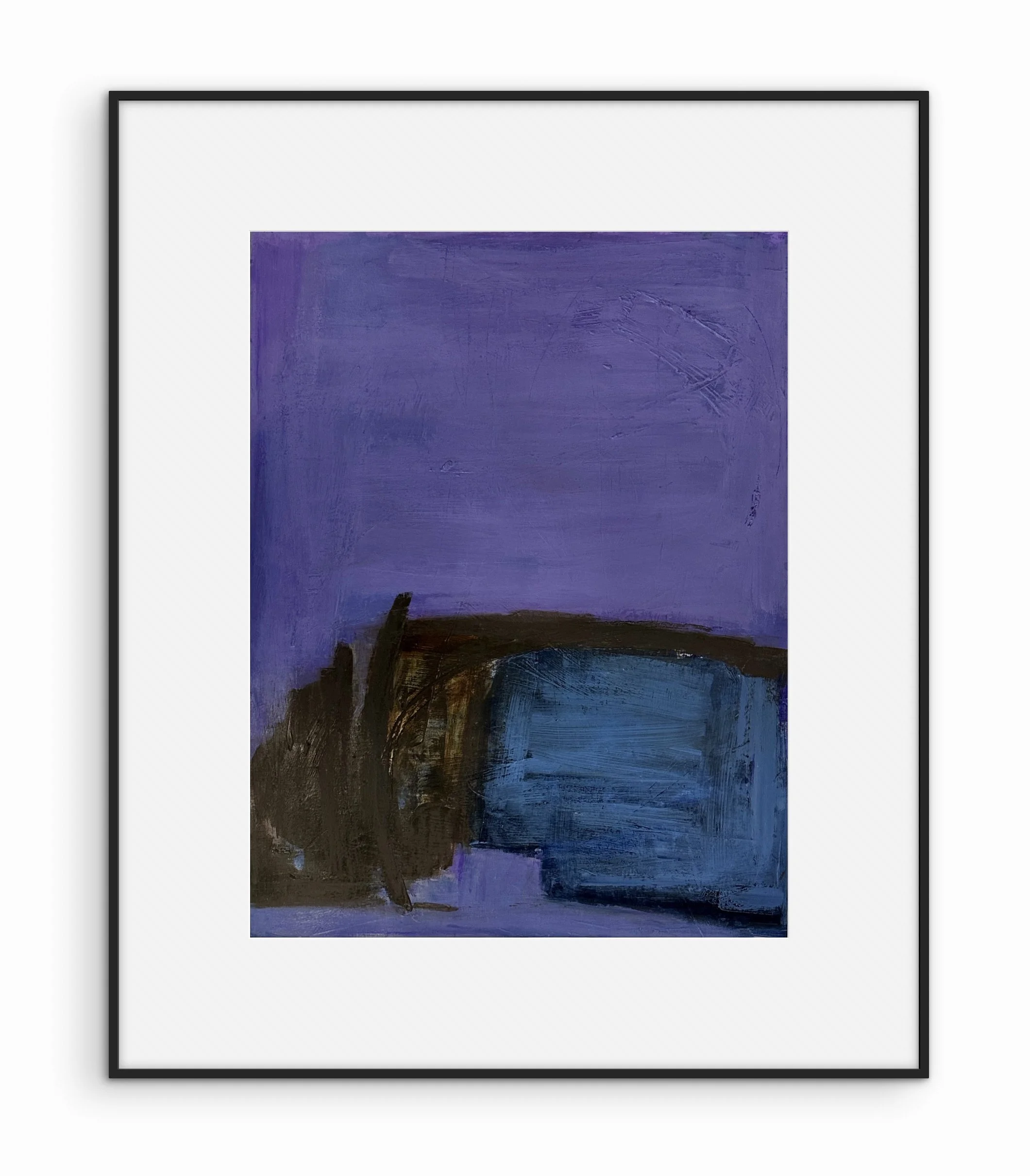 Dockside, One Evening | Mixed Media on Paper | 32x28 Framed