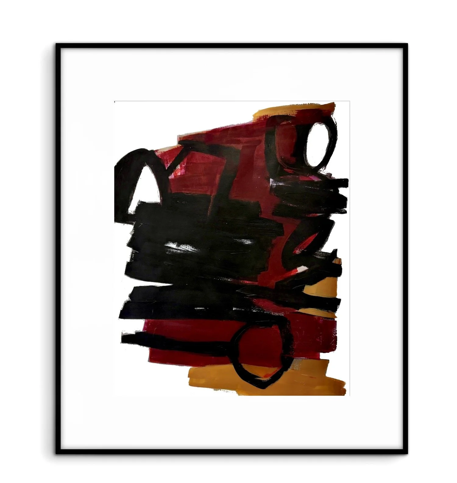 It's a Balancing Act #3 | 20x16 Art Shown Framed | Mixed Media on Paper