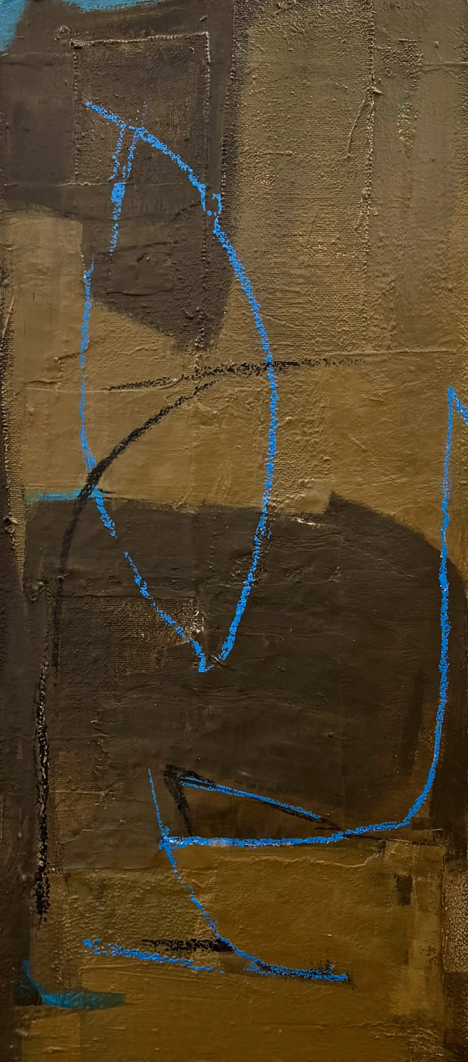 Into the Woods | 19x44 | Mixed Media on Panel 