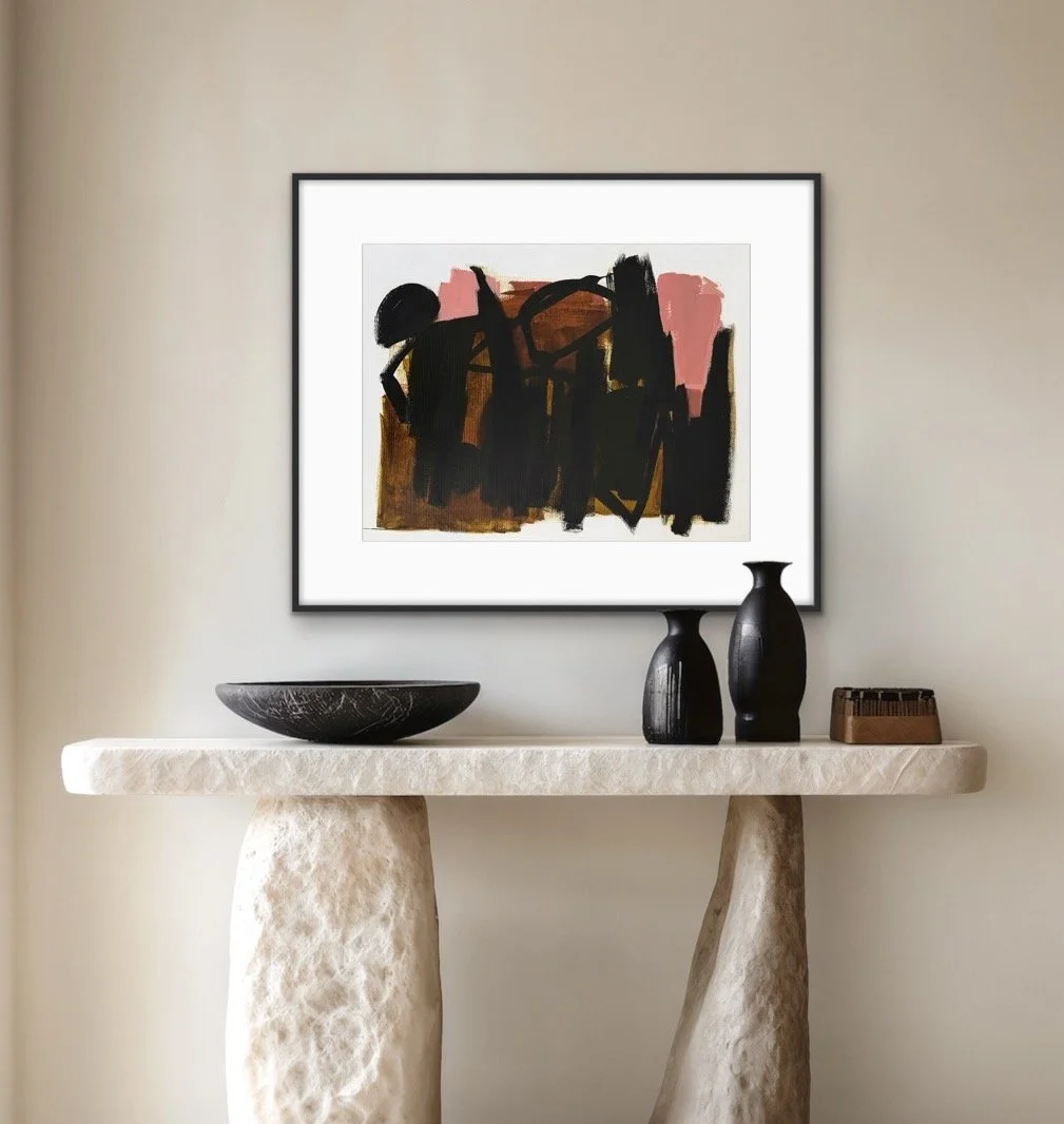 Ancient Rhythms 1 Shown in Situ | 24x18  |  and Ink 