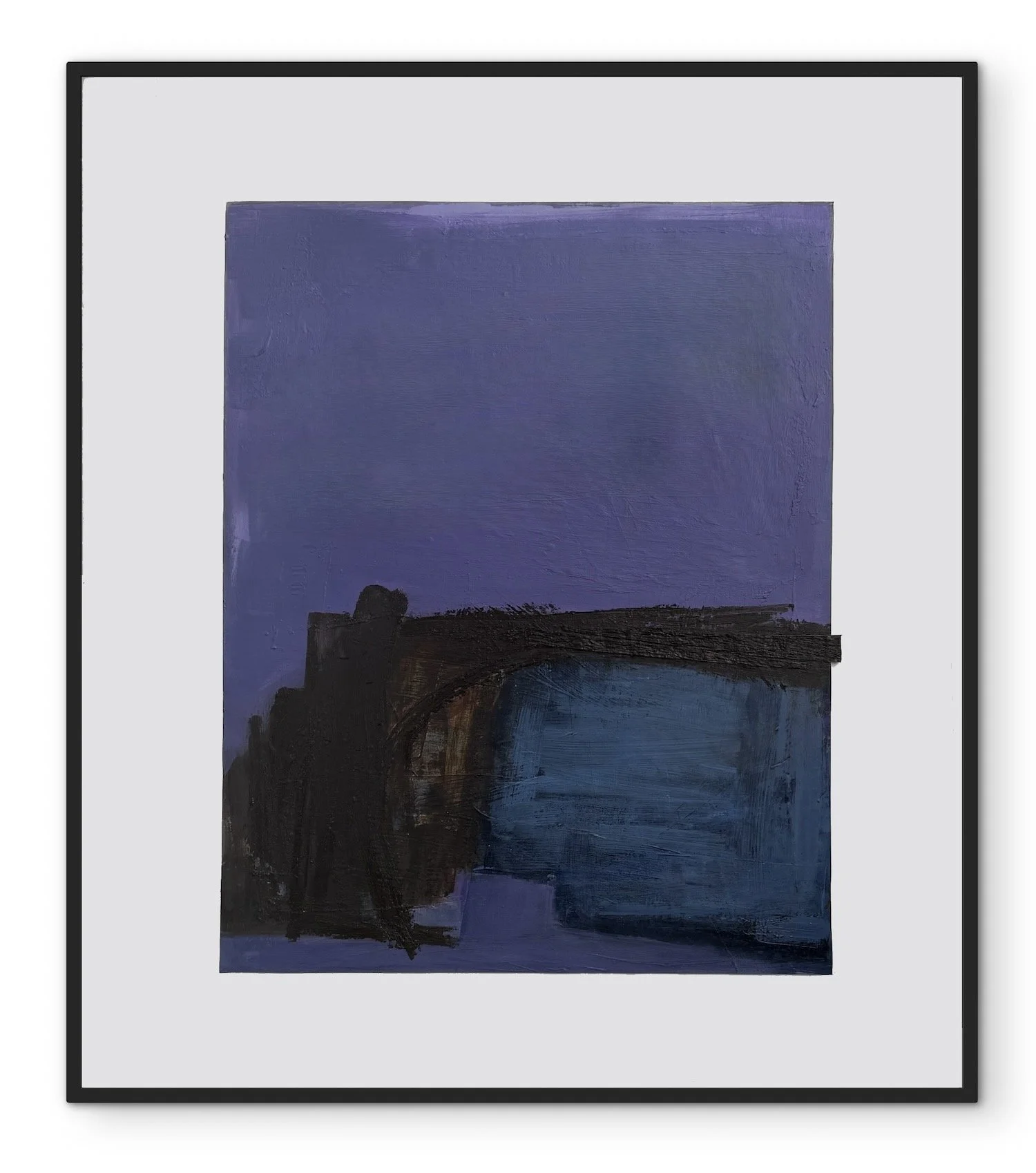Dockside, One Evening | Mixed Media on Paper | 32x28 Framed