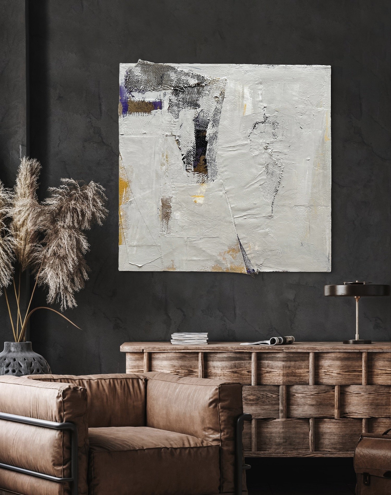In My Travels: Vestiges in Neutrals | 30x30 | Mixed Media on Panel