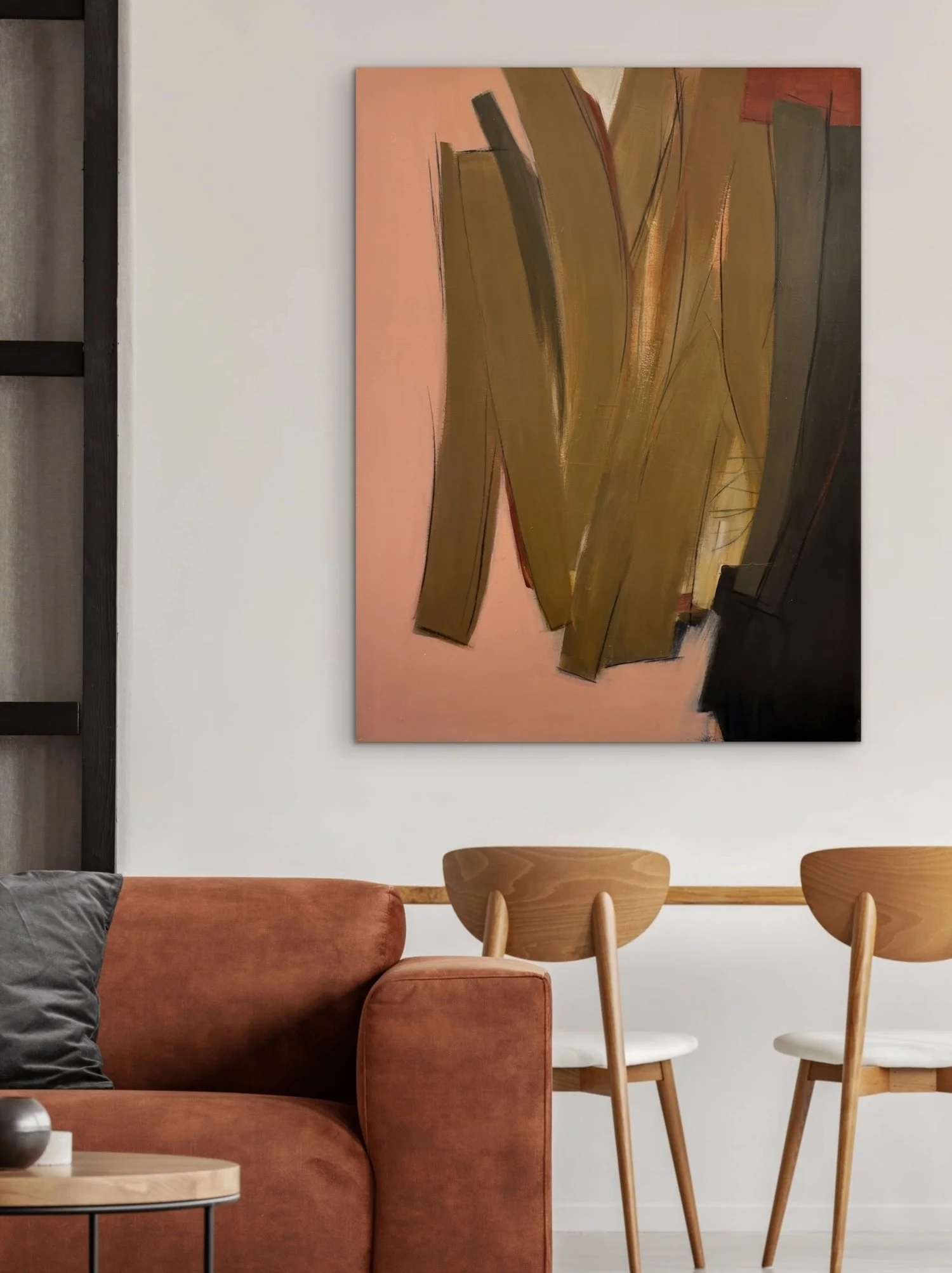 In Sync #2  Shown in Situ | 48x36 | Mixed Media on Canvas