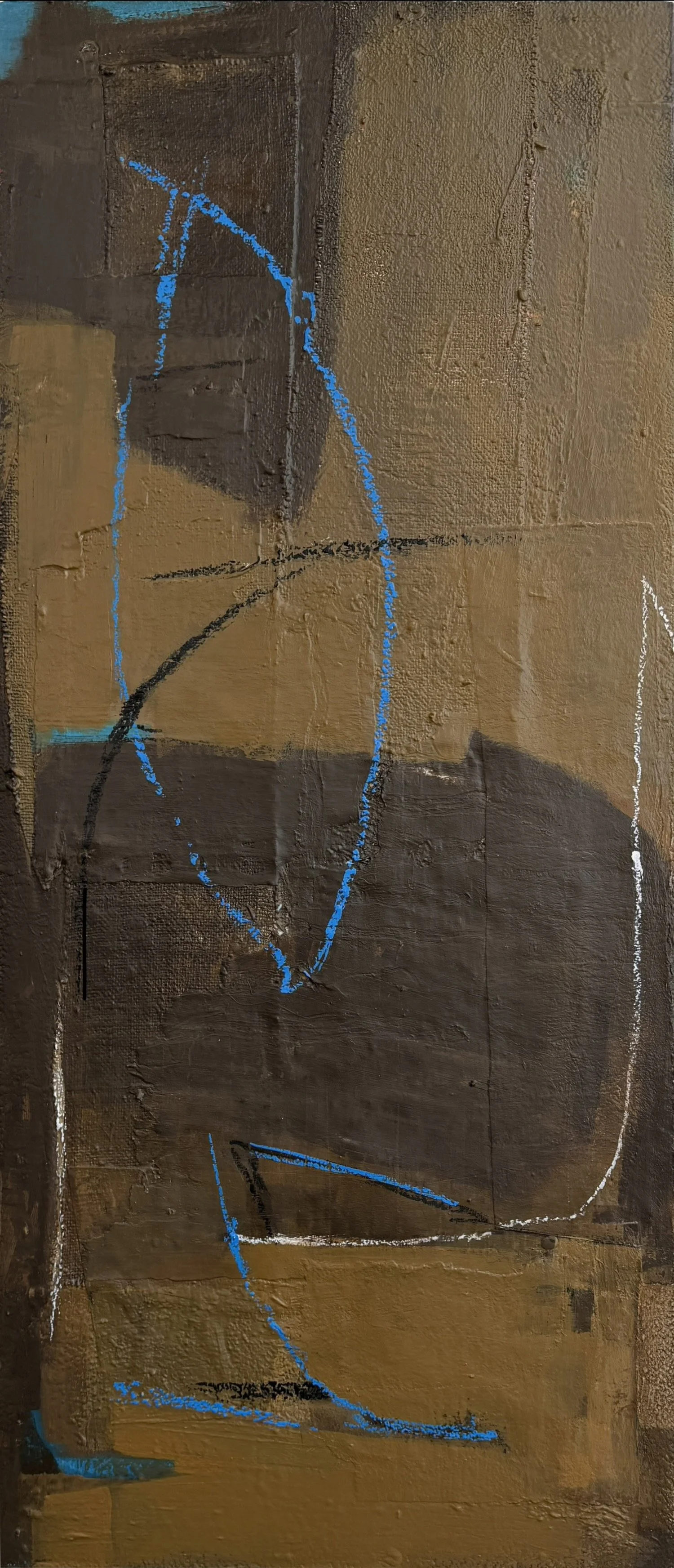 Into the Woods | 19x44 | Mixed Media on Panel  | Next Shown in Situ