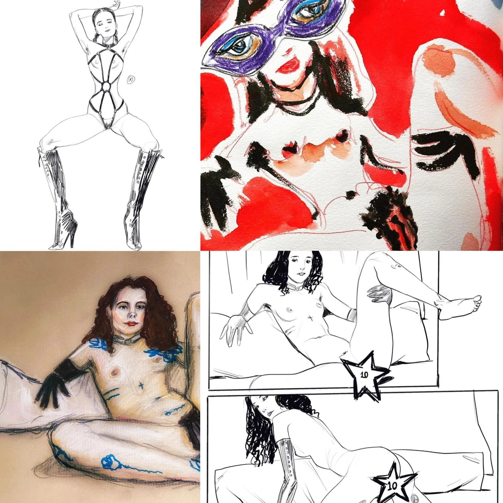 EROTIC LIFEDRAWING With SILE 🖤