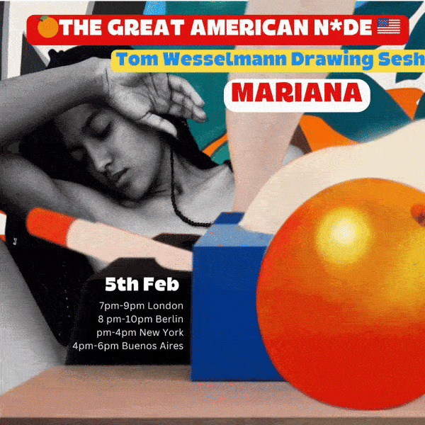 THE GREAT AMERICAN N*DE LIFEDRAWING INSPIRED BY THE POP ART OF TOM WESSLEMAN