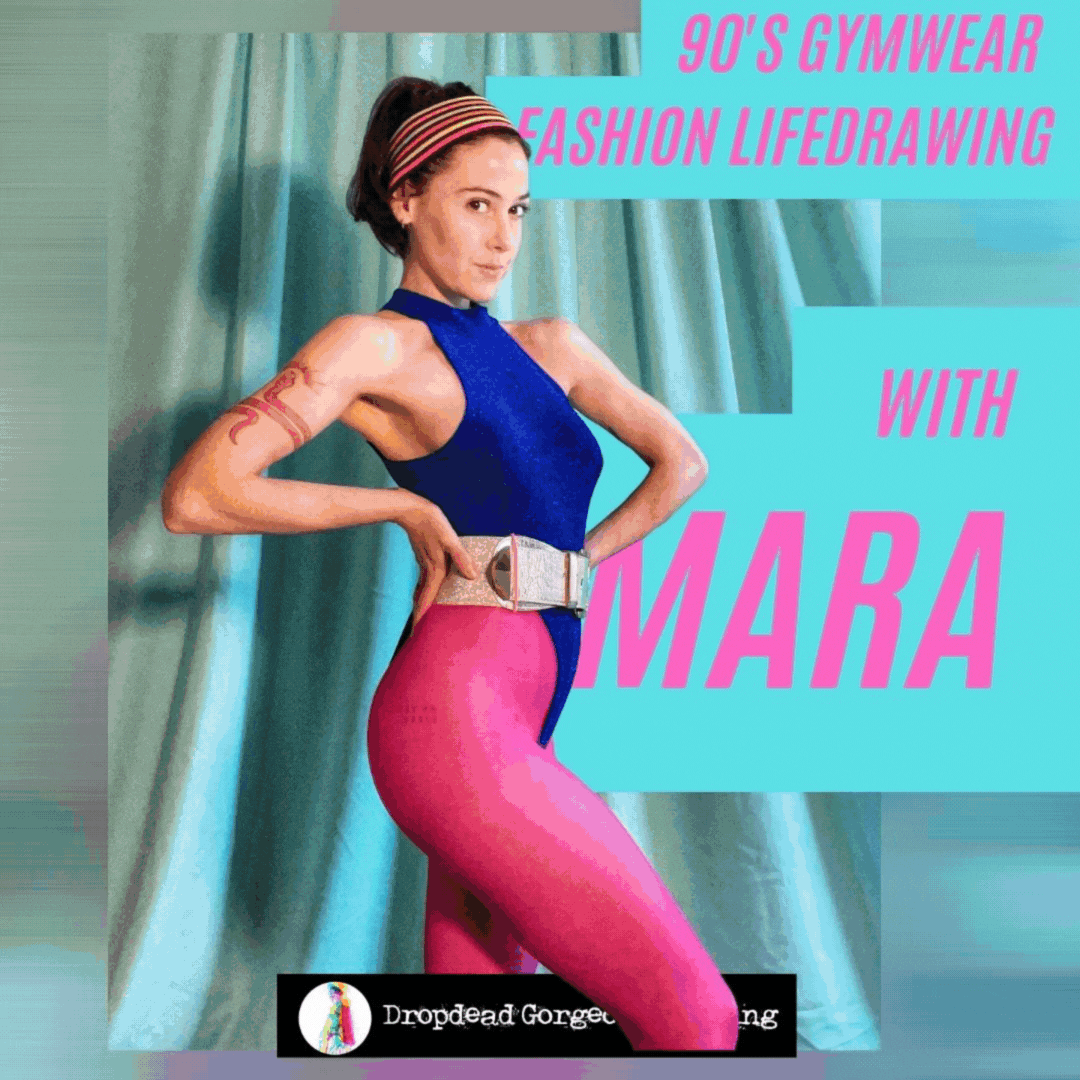 90s GYM WEAR - FASHION ILLUSTRATION LIFEDRAWING With MARA