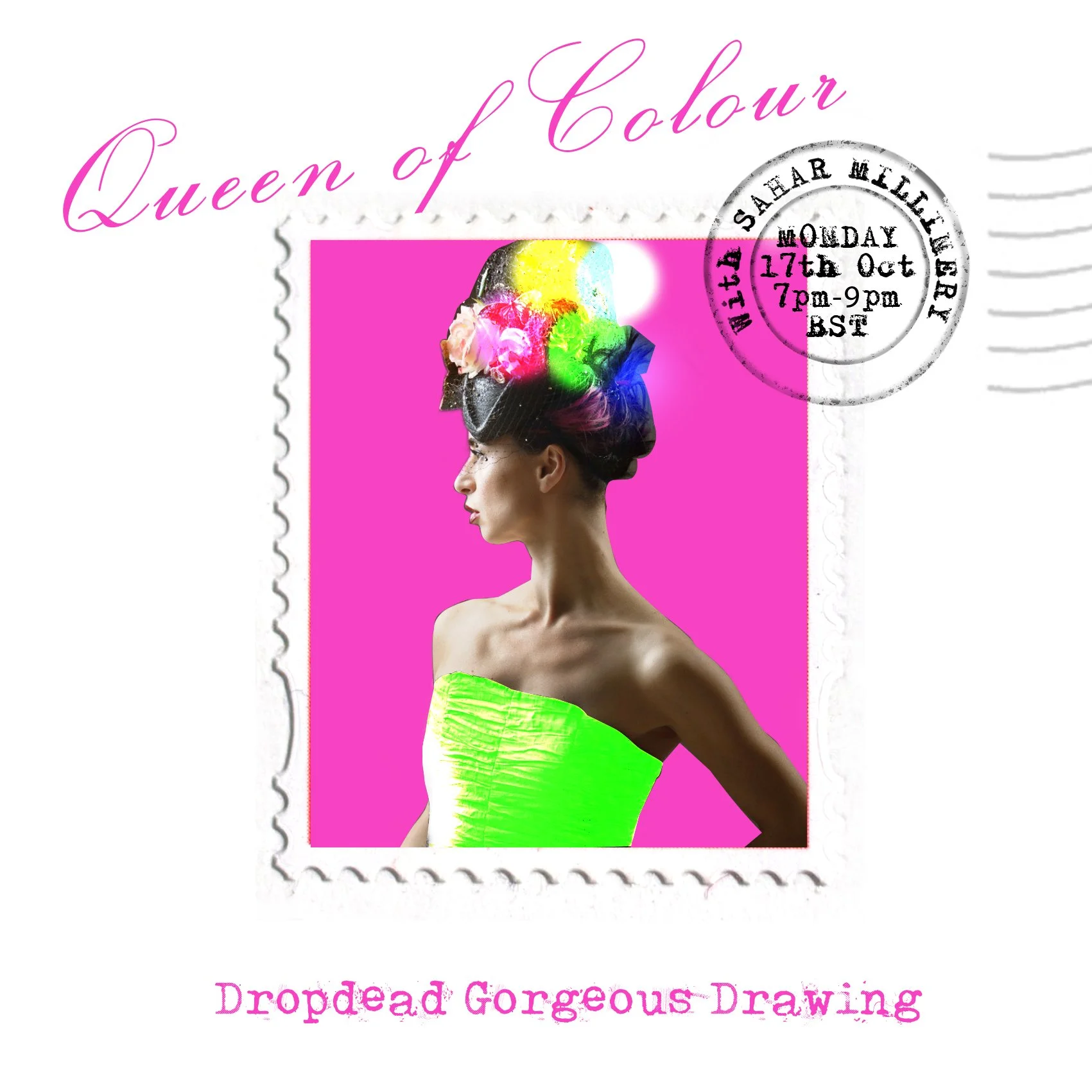 QUEEN OF COLOUR - High Fashion Lifedrawing Starring SAHAR