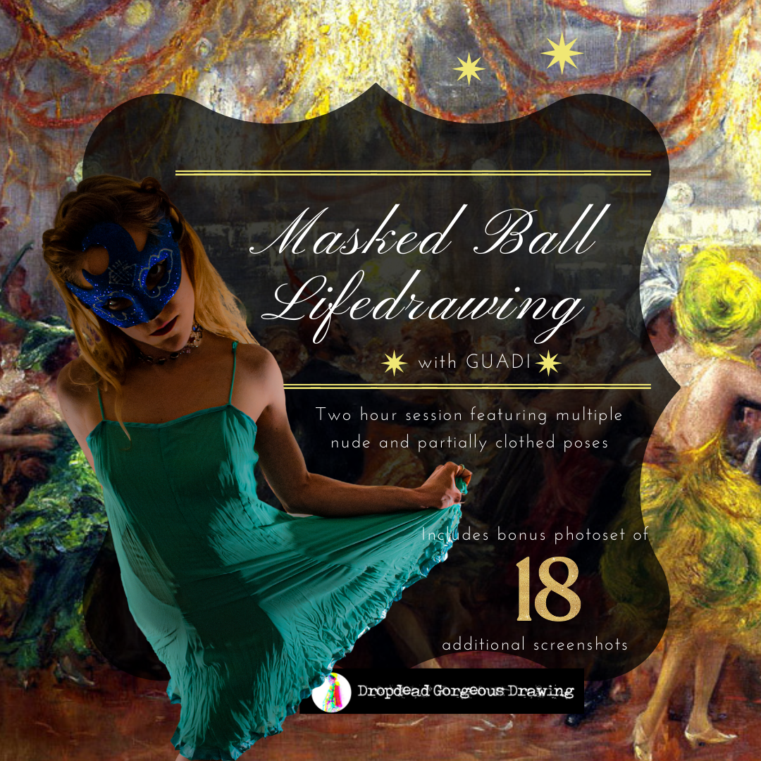 MASKED BALL LIFEDRAWING with GUADI