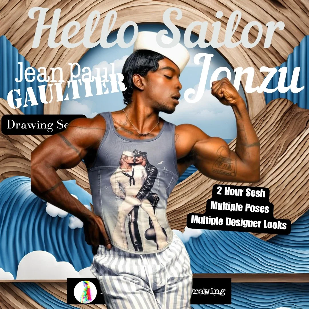 ⚓️HELLO SAILOR - JEAN PAUL GAULTIER INSPIRED - LIFEDRAWING WITH JONZU🌊