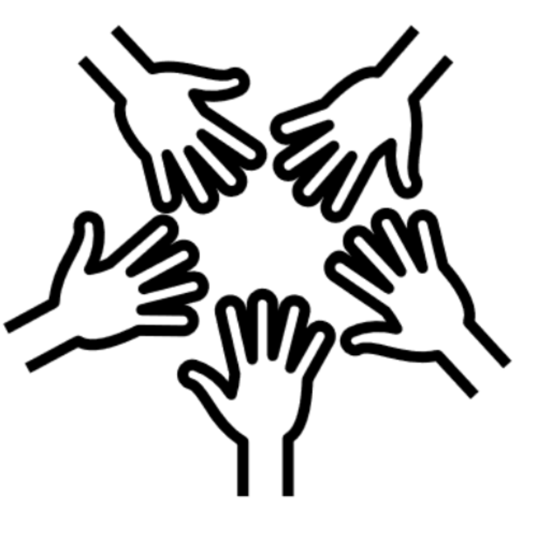 inclusion, hands together in a circle.