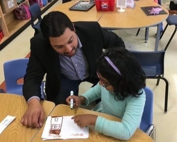 Jeremy is working with a child at school
