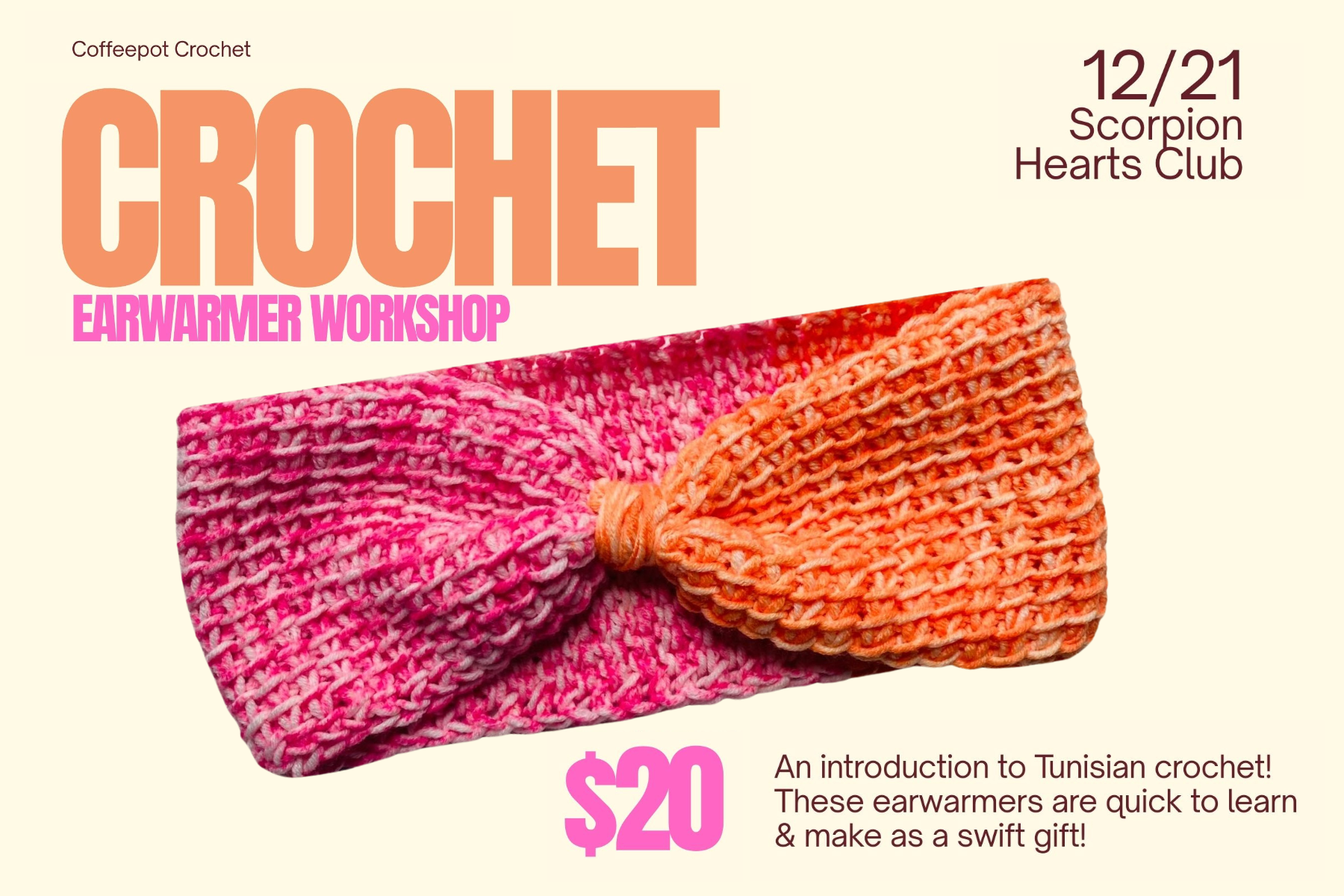 Crochet Workshop - Make an Earwarmer!