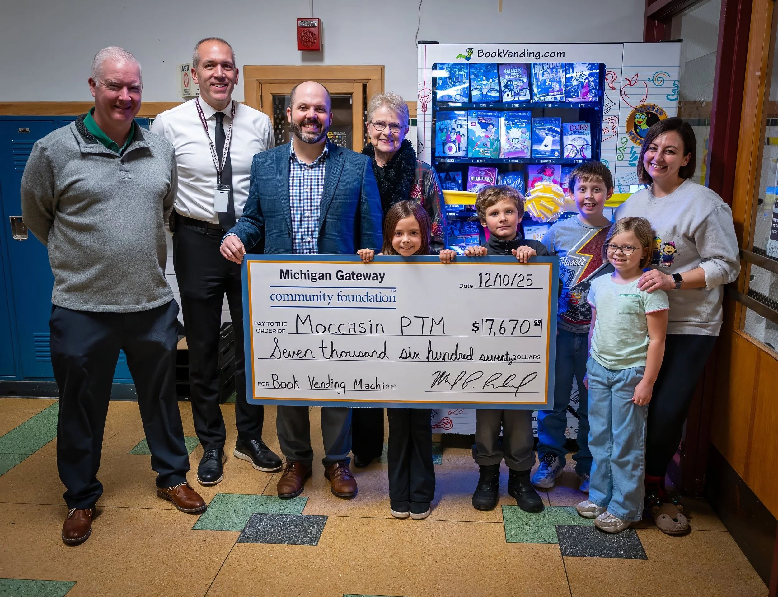 New Book Vending Machine Debuts at Moccasin Elementary