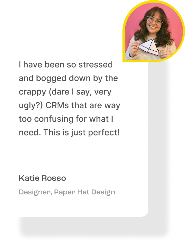 Katie Paperhat Design Graphic Designer using WillowSpace CRM