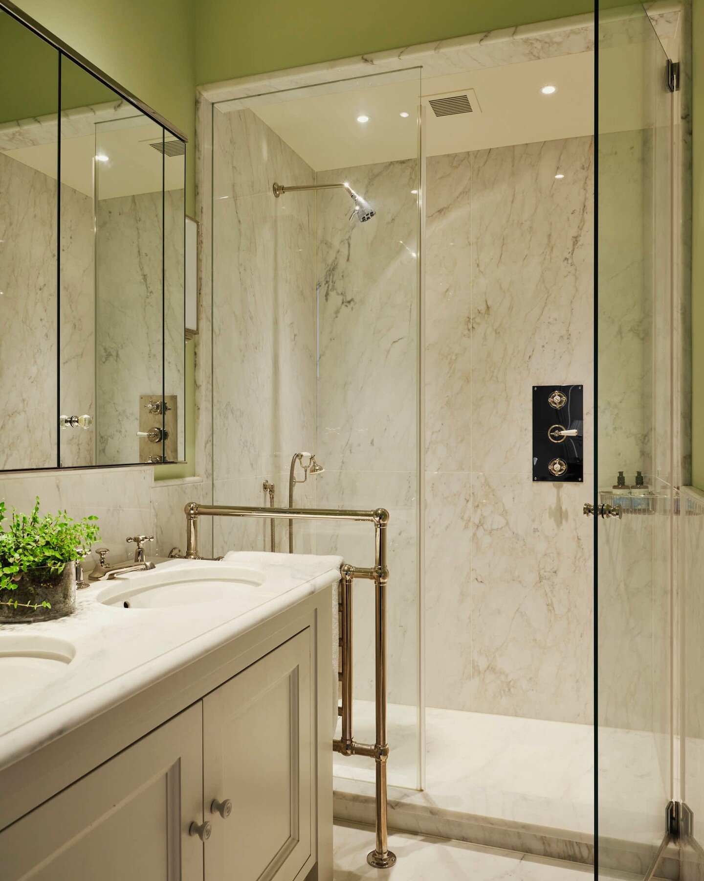 #bathrooms #bathroom design #marblebathroom 
#tranquility #green 

A tranquil, beautiful marble bathroom with attention to detail and a splash of colour