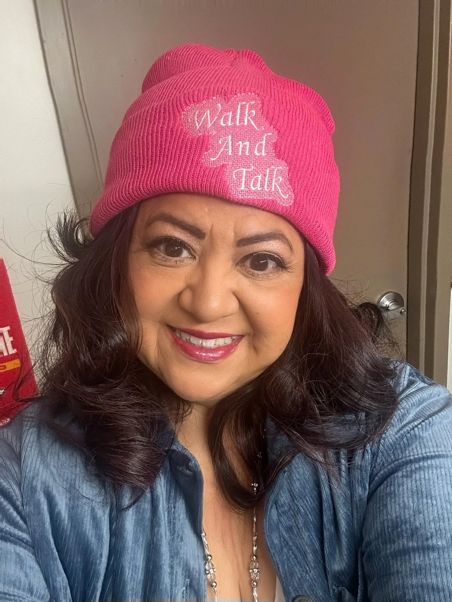 “Walk and Talk” Embroidered Beanie