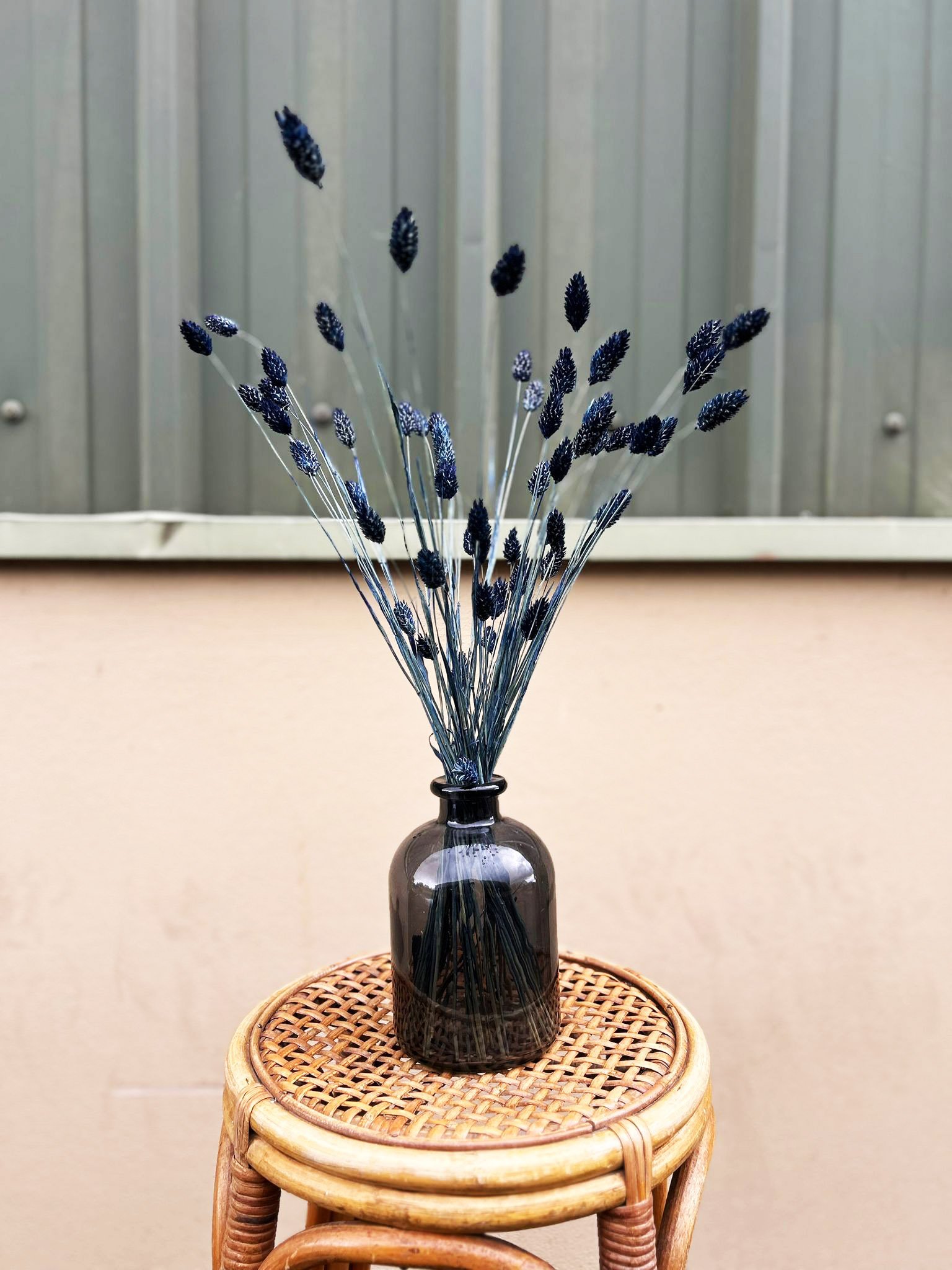 Smoke Grey Glass Vase