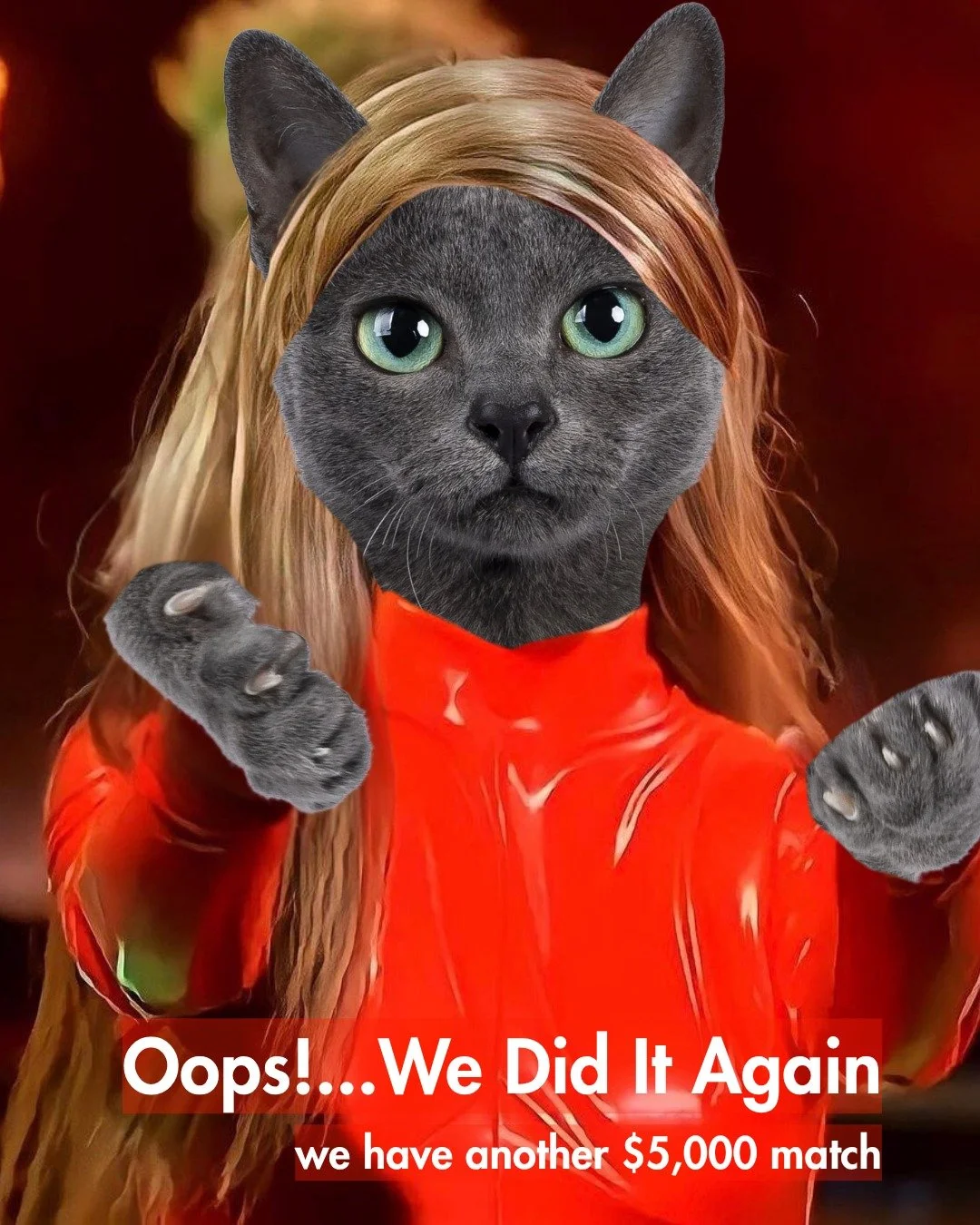 📢 Oops!... We Did It Again! 📢

Another $5,000 match just dropped for RAL&rsquo;s 2027 RALendar Contest!

Starting right meow, the next $5,000 donated will be matched dollar for dollar, which means your $1 = 1 vote now counts DOUBLE for the furry co