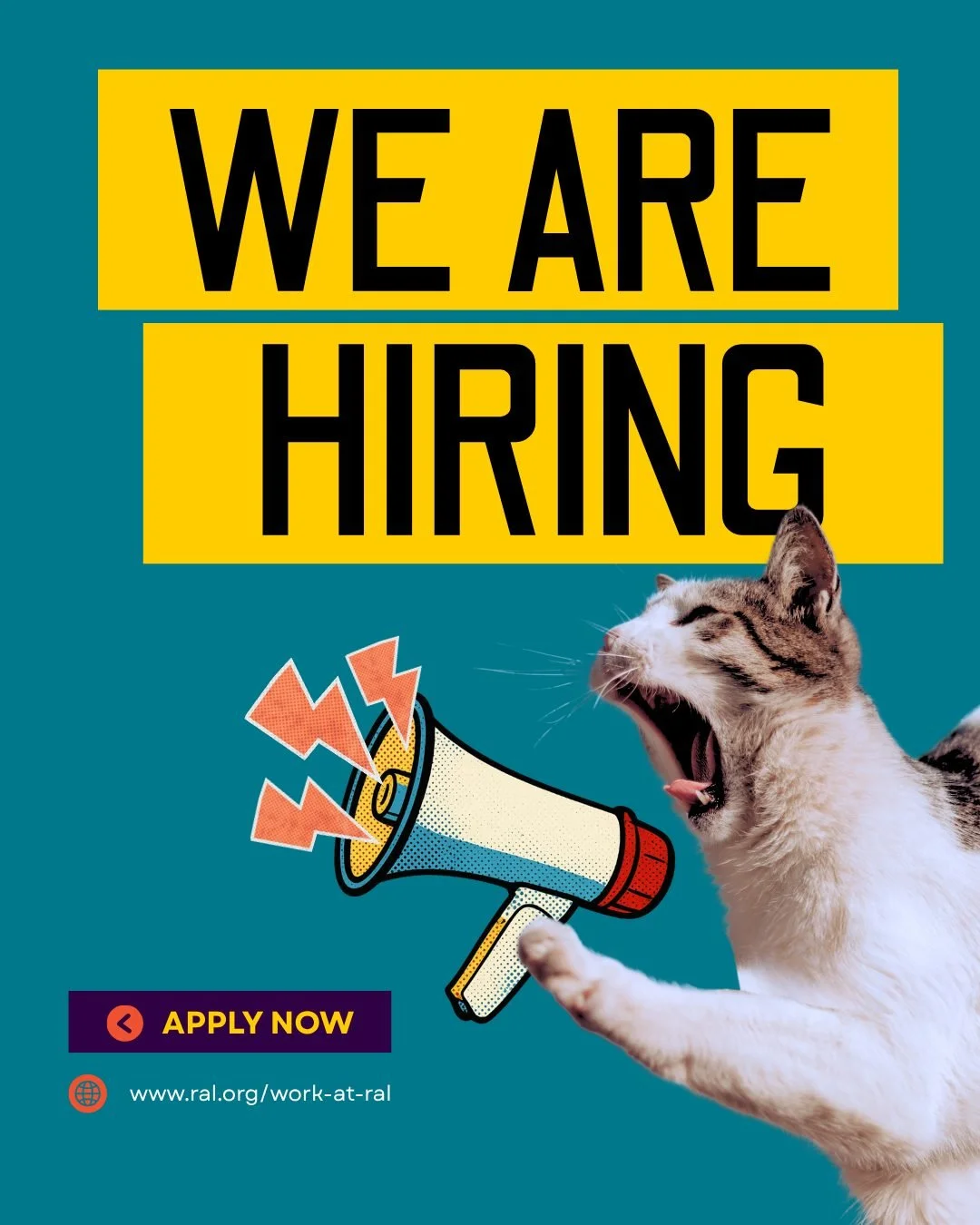 🐾 WE&rsquo;RE HIRING! 🐾

Want to spend your workdays surrounded by cats, dogs, and some of the best humans in animal welfare?

We&rsquo;re looking for passionate, compassionate people who love animals, teamwork, and making a difference. If you&rsqu