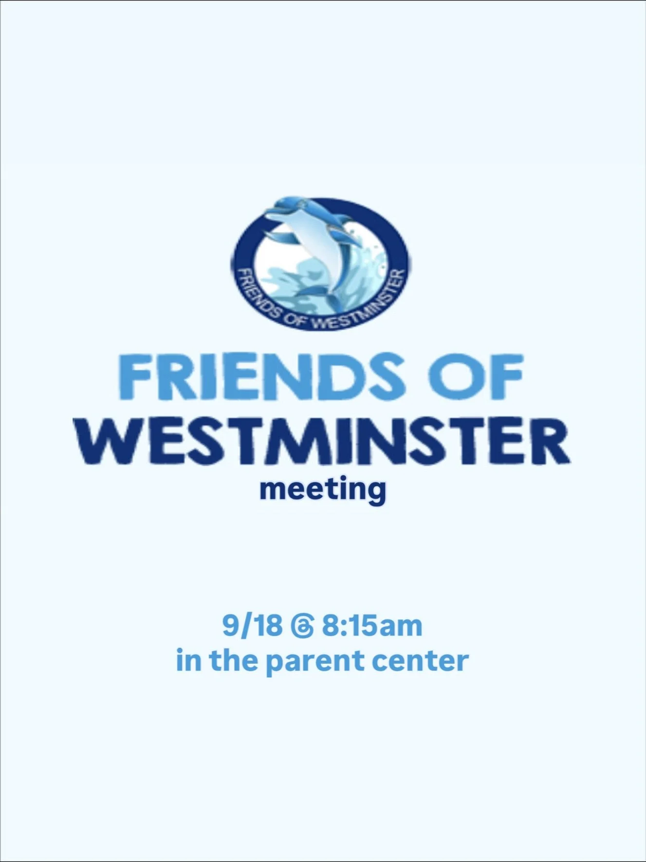 Free admission! (And by free, we mean your undying support for our school.) 🎟

Tomorrow, 9/17 is our monthly FOW meeting! Come for the free coffee, stay for the thrill of budget spreadsheets.