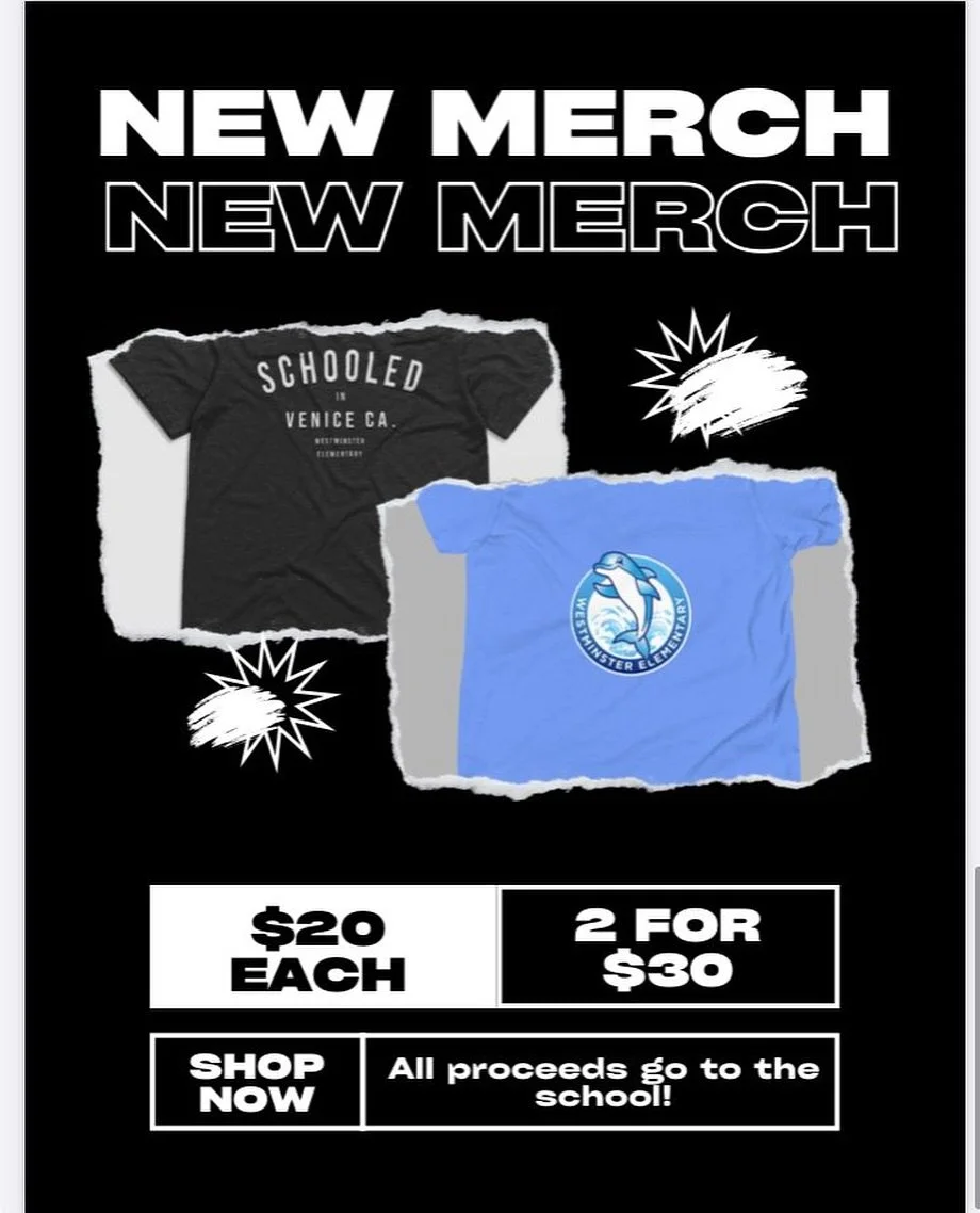 Come and check out the all new WESTMINSTER MERCH collection at the morning gate tomorrow! 

🍩 ☕️ Halloween bonus - Sweet Rewards will also include coffee TOMORROW! Drop off a check or proof of donation and get a sweet treat AND coffee!