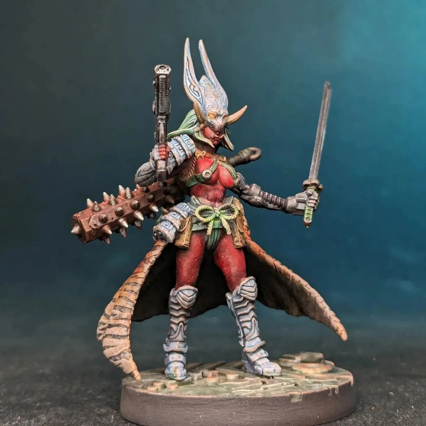 Oni Mora is here to kick down cyberpunk doors and lead my forces of Chaos
Yet another reason why I am so excited about the Creator Coalition January 2024 release! @printerrastudios knocked this one all the way out of the park. 
Check out @bluewyver