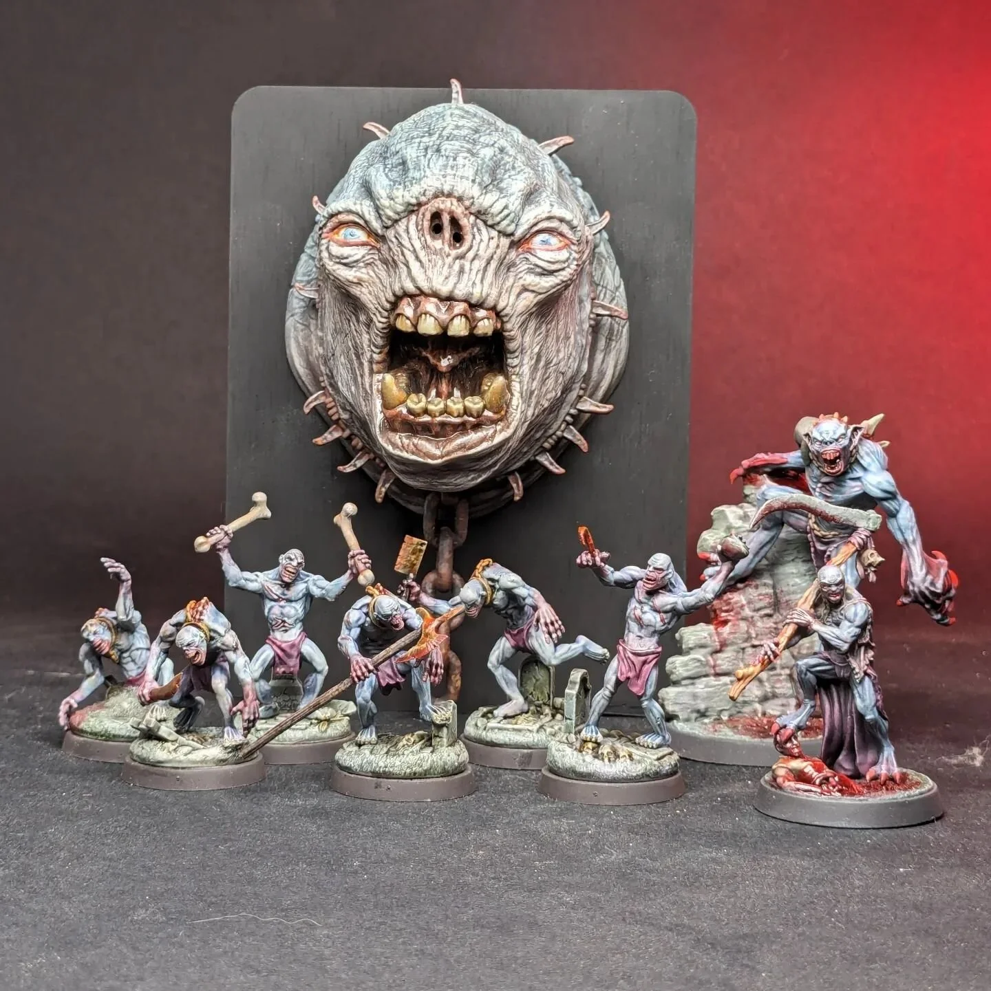 January was a busy month! But I am stoked that I was able to get @michal_sabertooth 's entire January model release painted! 
The troll fridge magnet was so much fun. I enjoyed the challenge of painting at a HUGE scale compared to what I usually do.