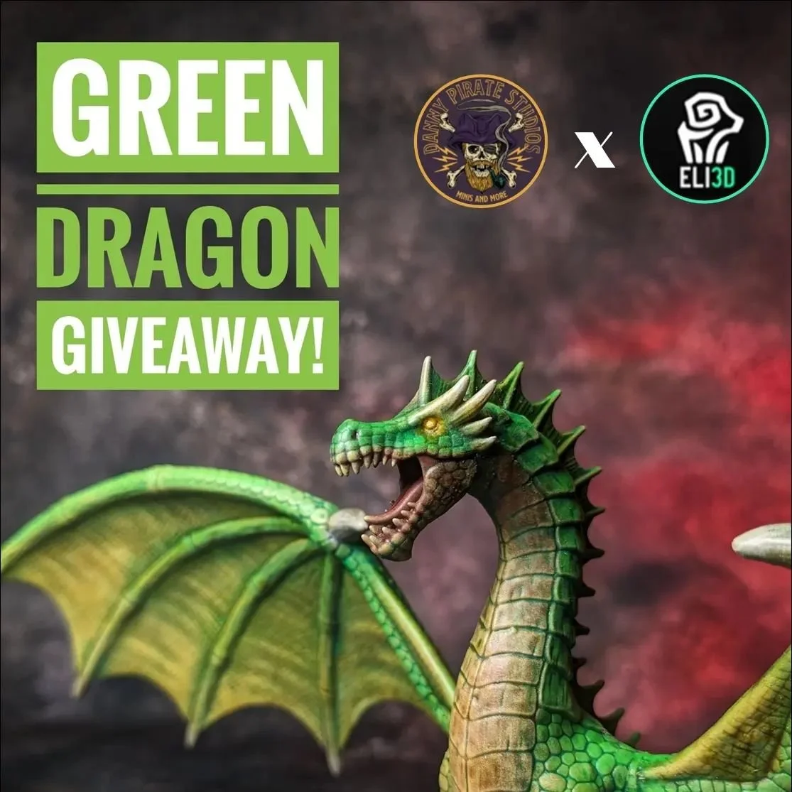 π² WANT THIS GREEN DRAGON?! 
π WANT TO KICK OFF YOUR YEAR OF THE DRAGON?! 
You can win this Green Dragon Mini on 75mm Base! It is professionally painted by Danny Pirate and can be used in SO MANY GAMES
Giveaway Entry Instructions:
π² FOLLOW: @da