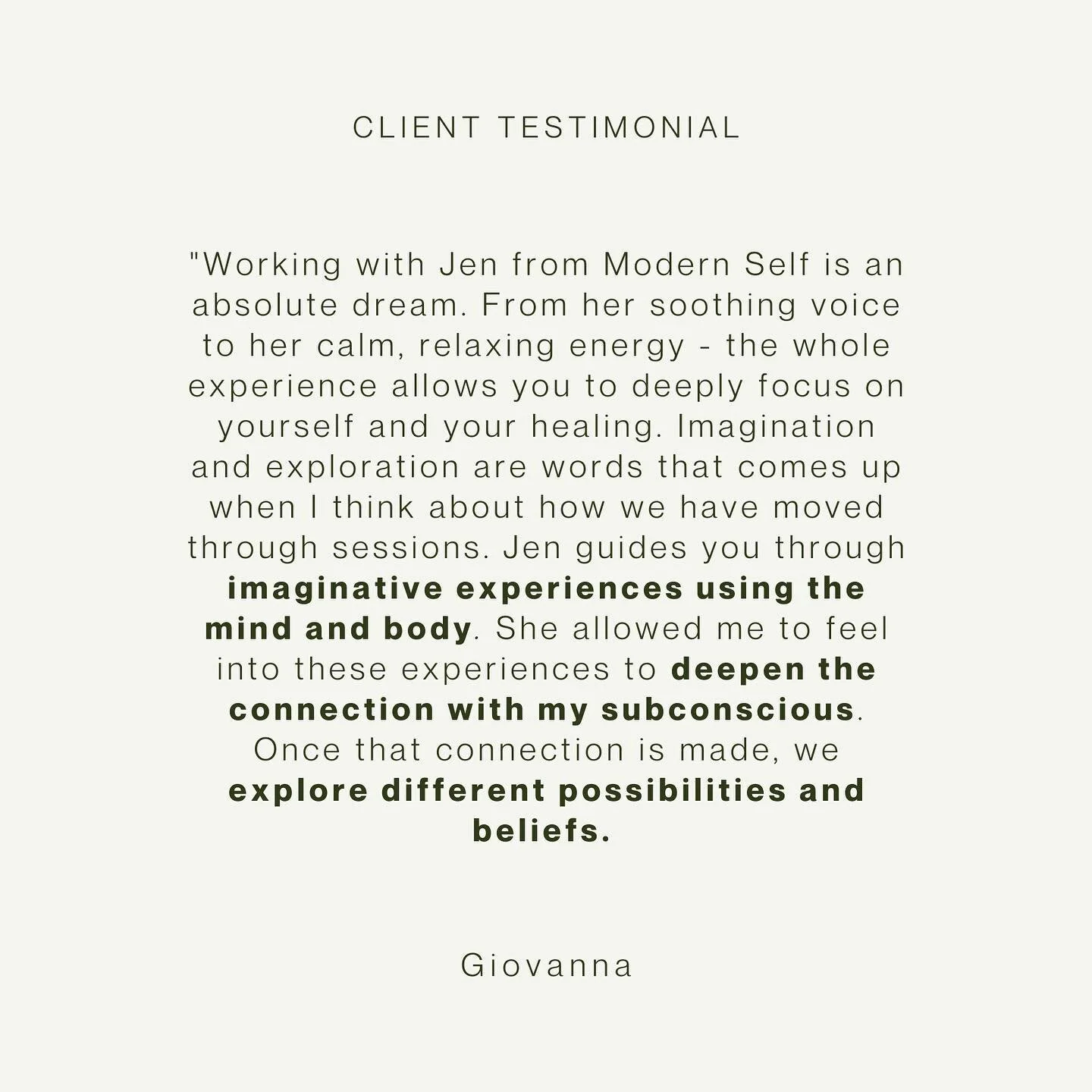&bull; A beautiful note from a beautiful client. Thank you, G 🤍