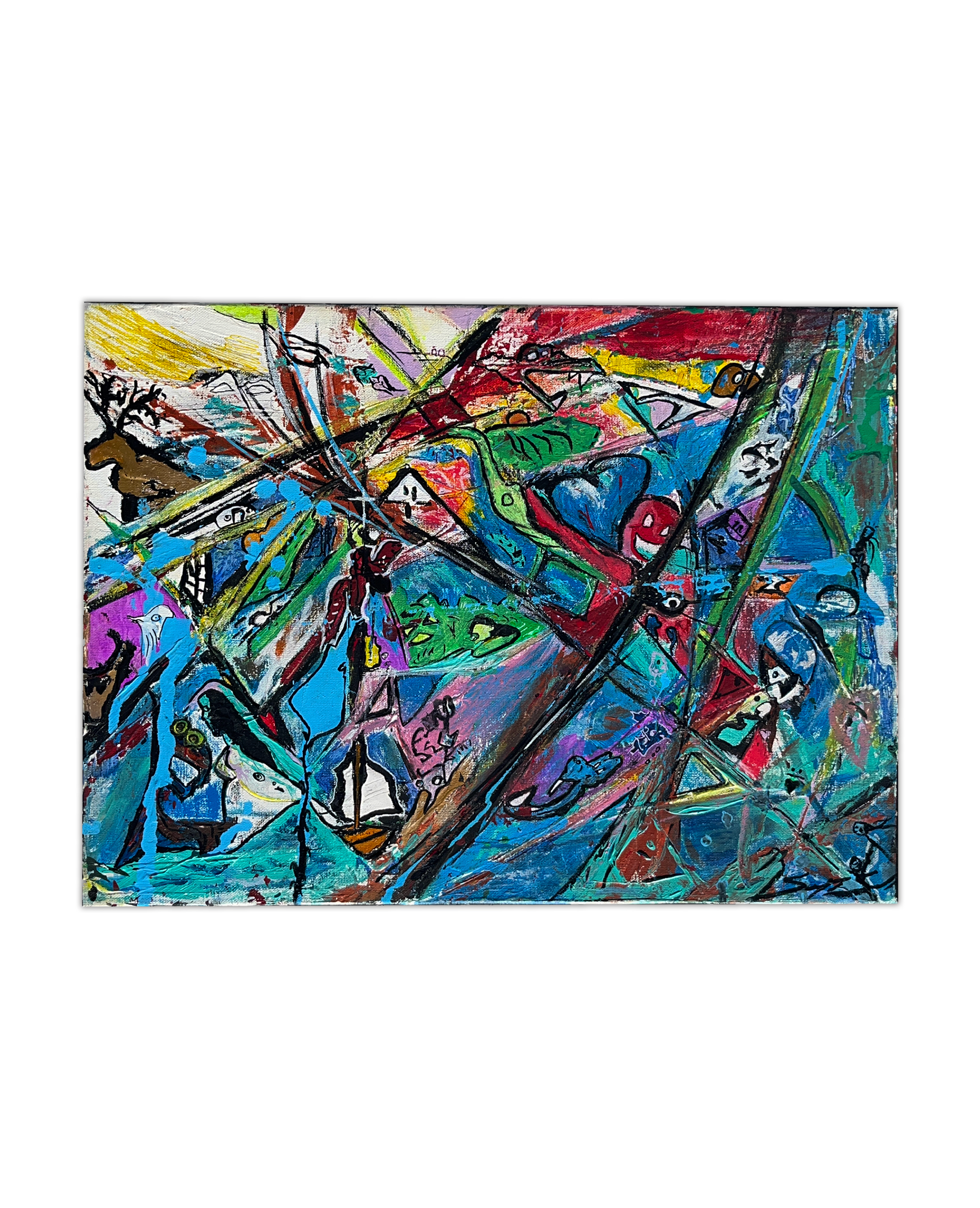  "I Love Love" 
Acrylic Canvas Painting 
20" x 16" 
c. 2023