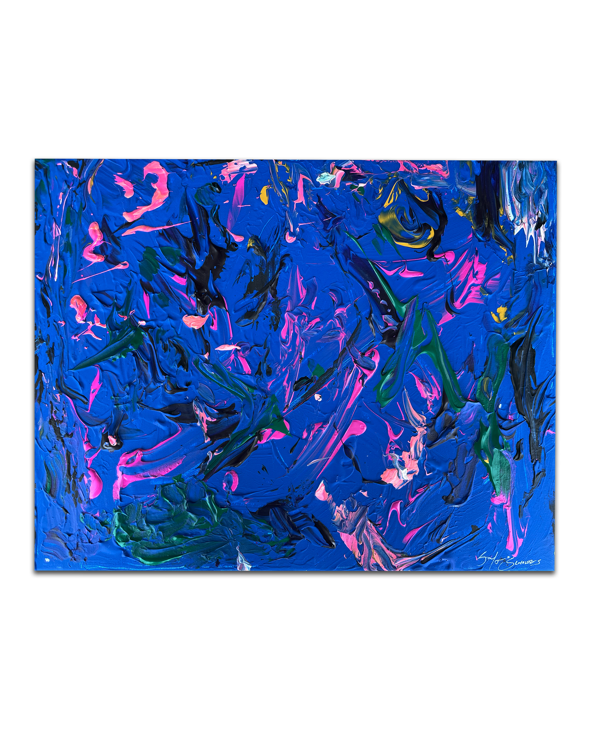  "Heart Electromagnetics" 
Acrylic Canvas Painting 
20" x 16" 
c. 2024